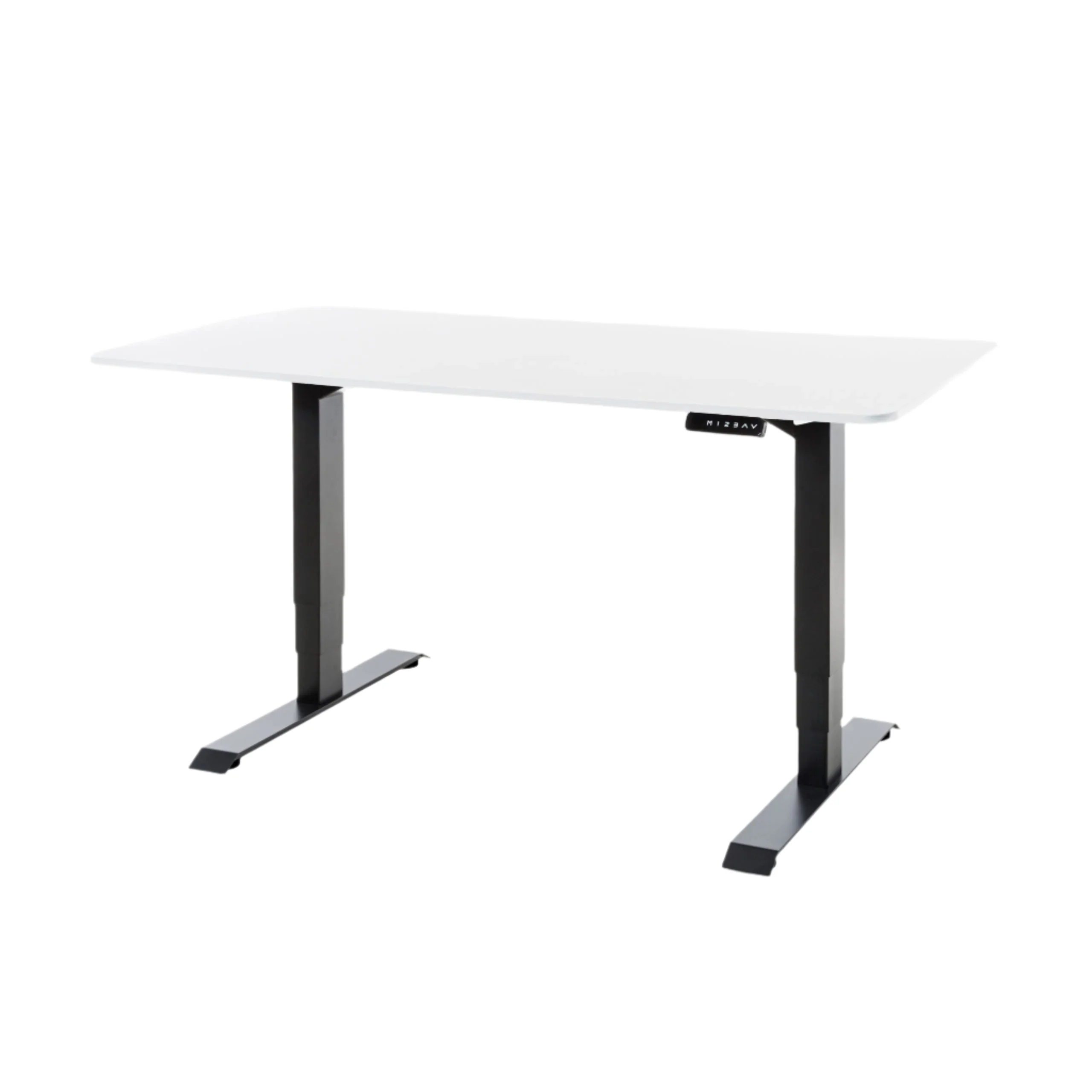 DESKO V3 Black Standing Desk With 160x80cm White Tabletop
