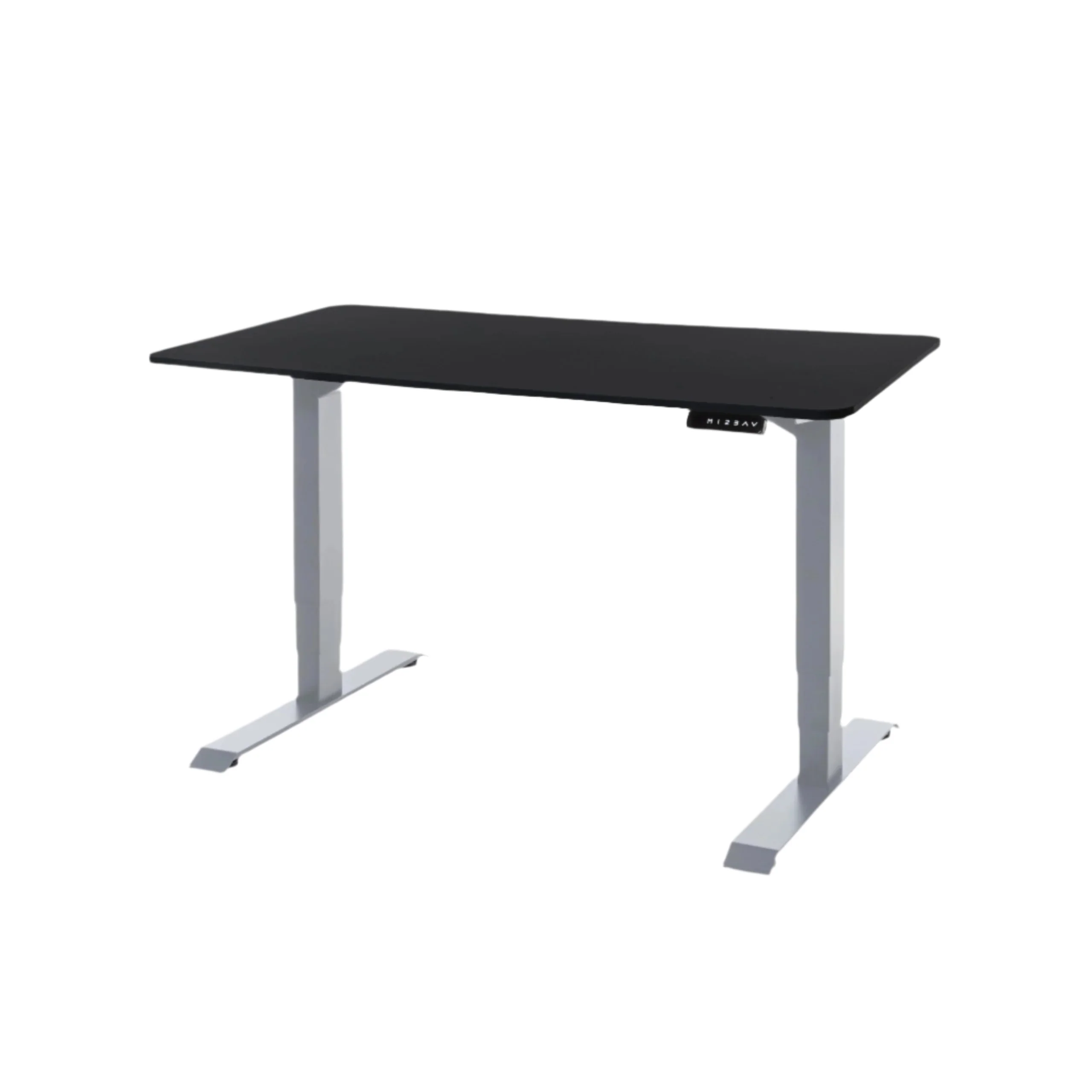 DESKO V3 Grey Standing Desk With 120x60cm Black Tabletop