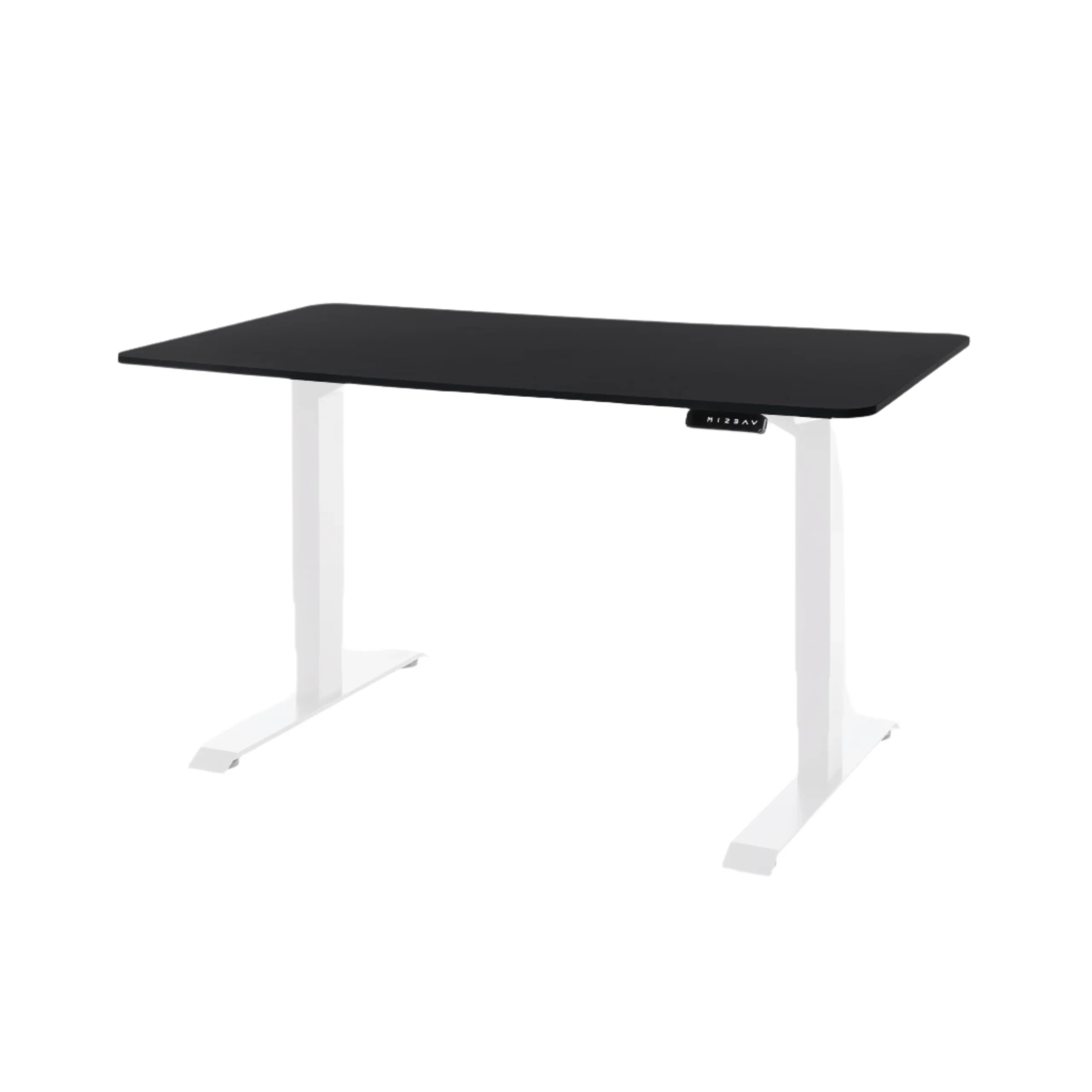 DESKO V3 White Standing Desk With 140x70cm Black Tabletop