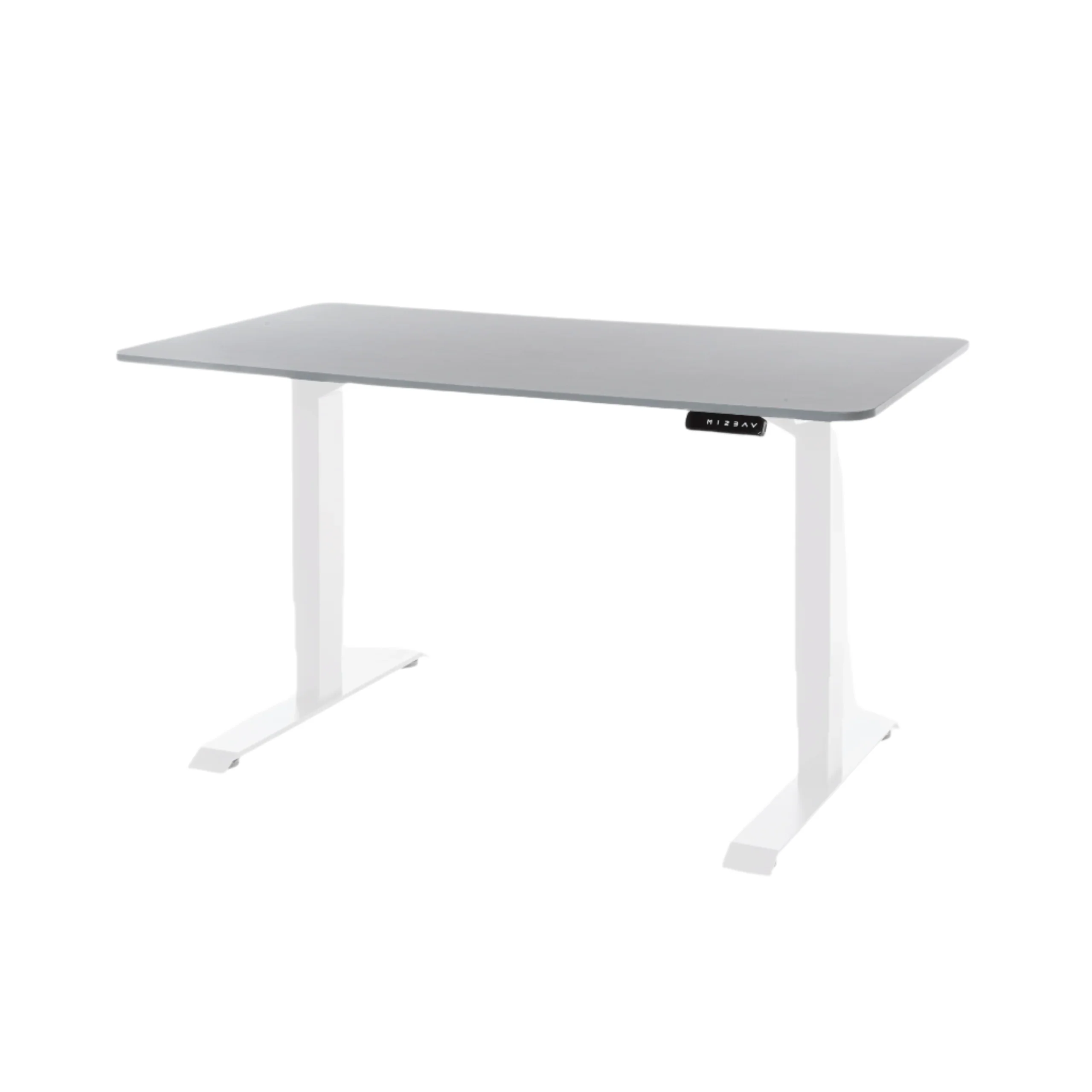 DESKO V3 White Standing Desk With 140x70cm Grey Tabletop