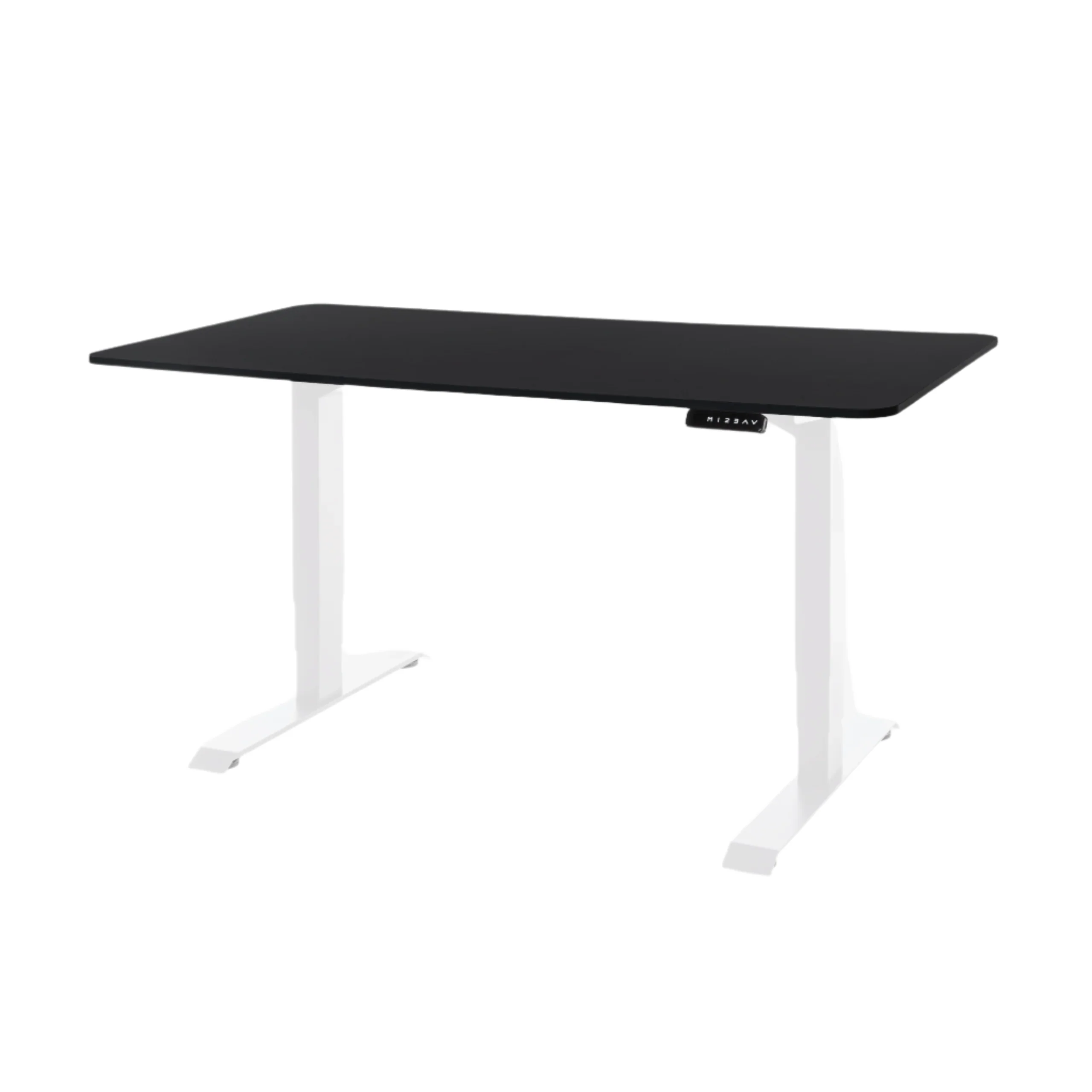 DESKO V3 White Standing Desk With 160x80cm Black Tabletop