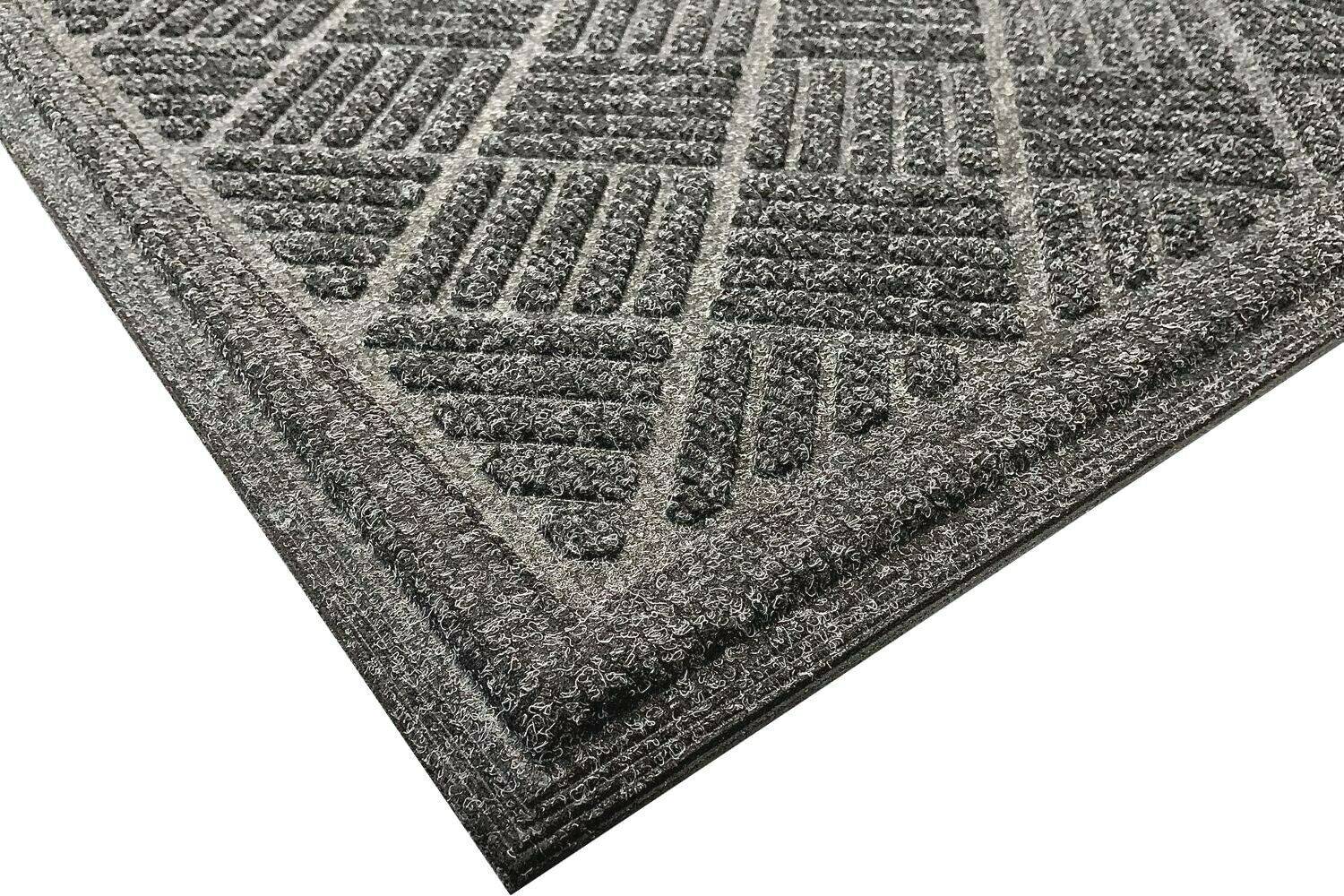 Eco Friendly Chequered Door Mat - Grey - Image 4