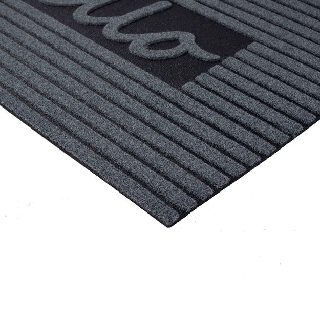 Eco-Friendly "Hello" Door Mat - Dark Grey - Image 3