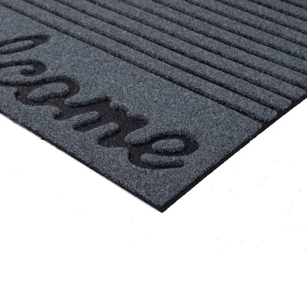 Eco-Friendly "Welcome" Door Mat - Dark Grey - Image 2