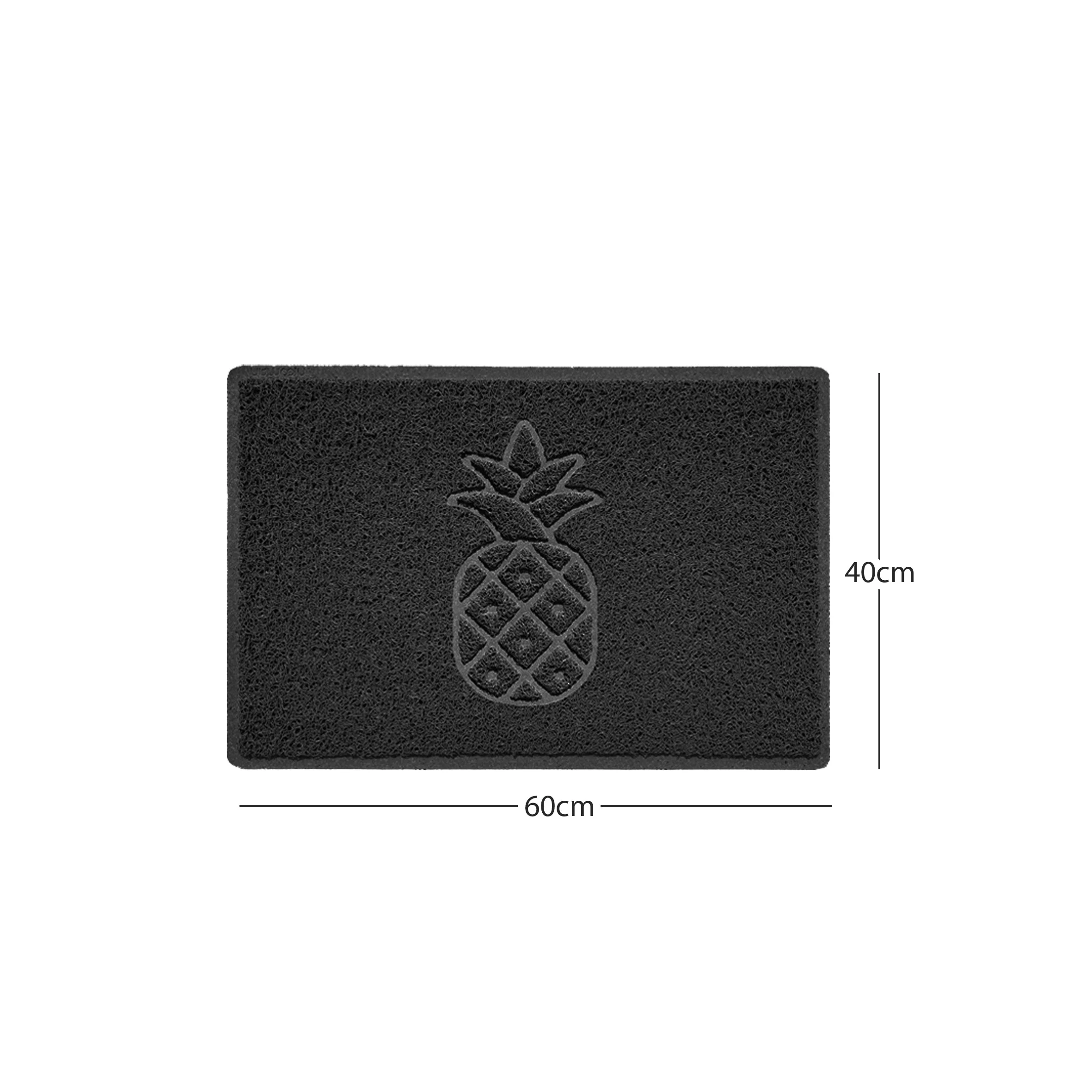 Embossed Pineapple Grey Spaghetti Door Mat - Image 10