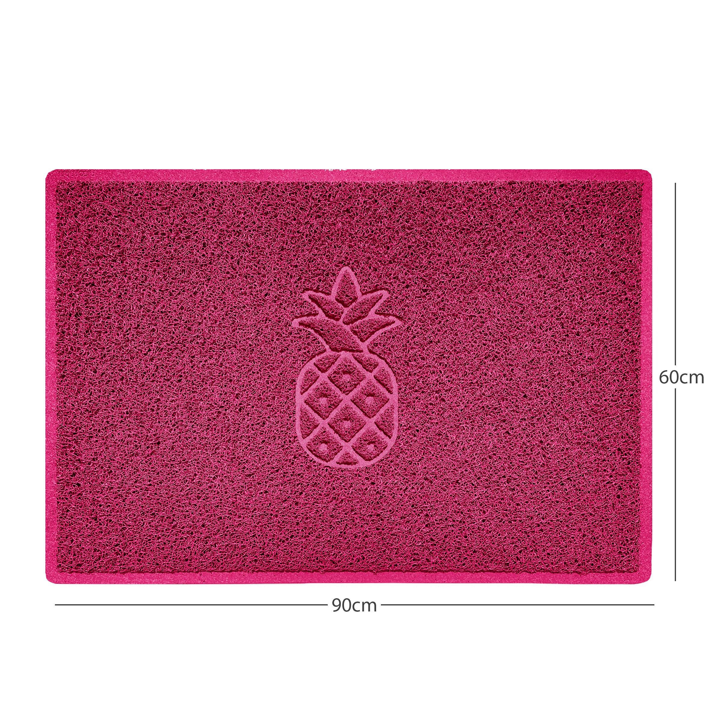 Embossed Pineapple Grey Spaghetti Door Mat - Image 16