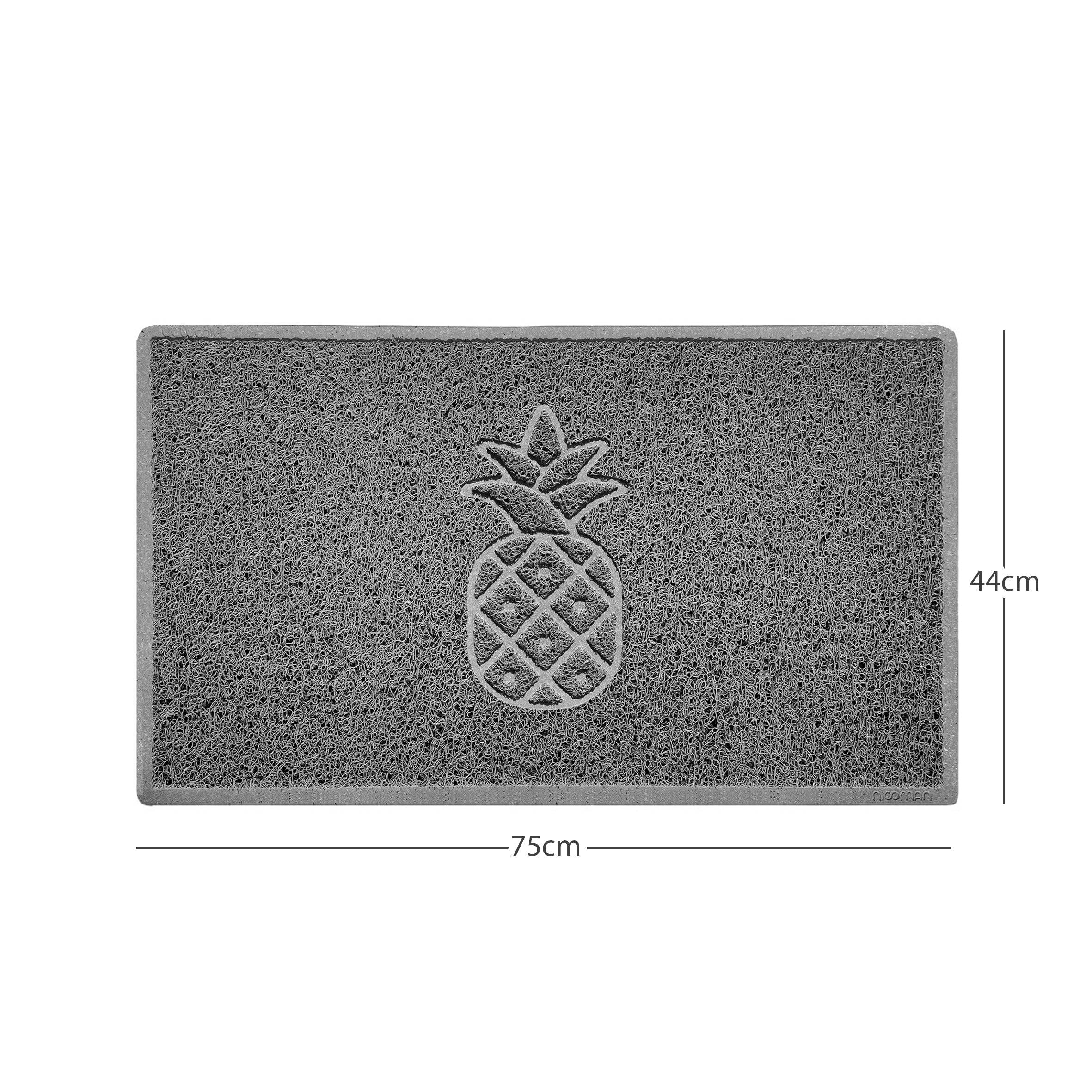 Embossed Pineapple Grey Spaghetti Door Mat - Image 3