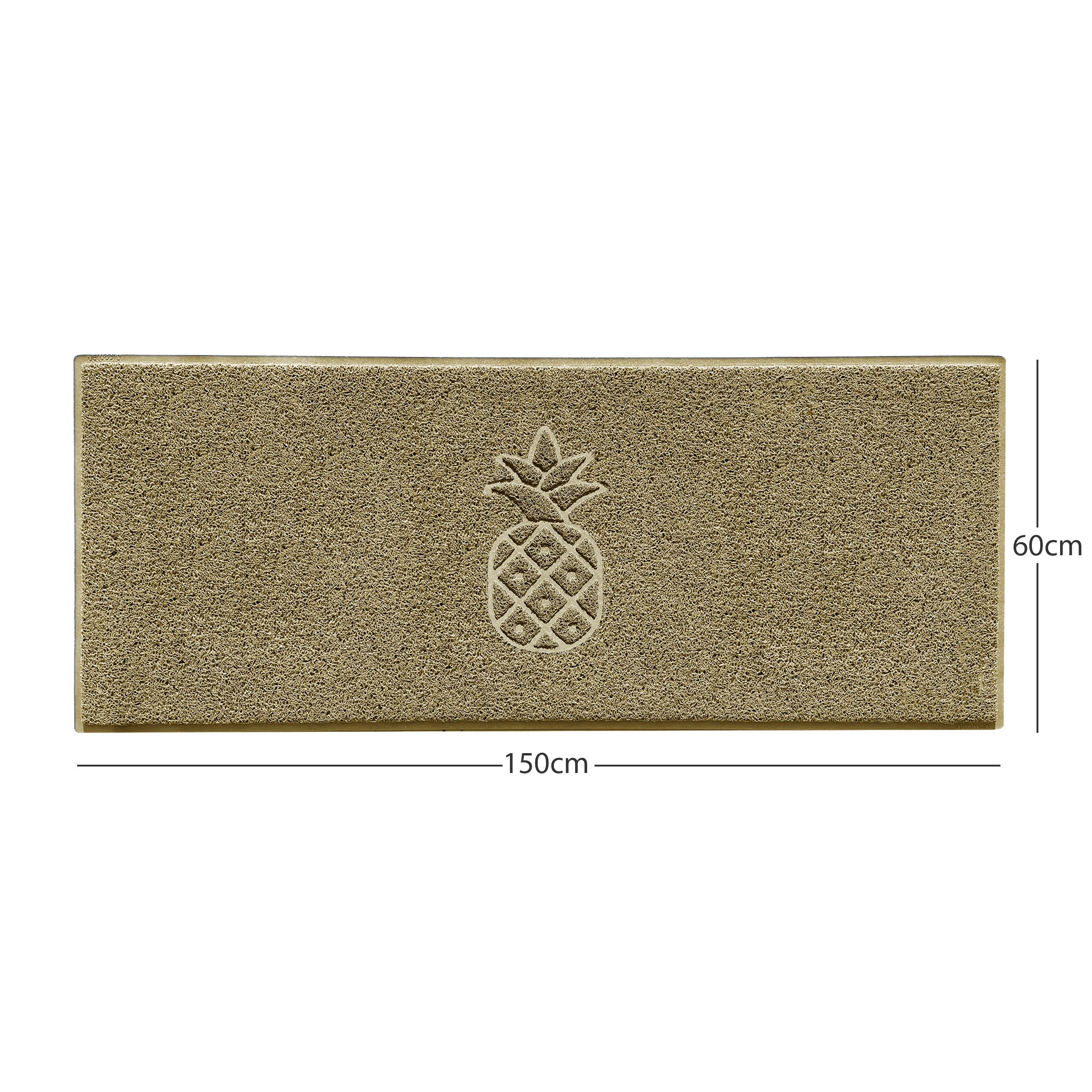 Embossed Pineapple Grey Spaghetti Door Mat - Image 30