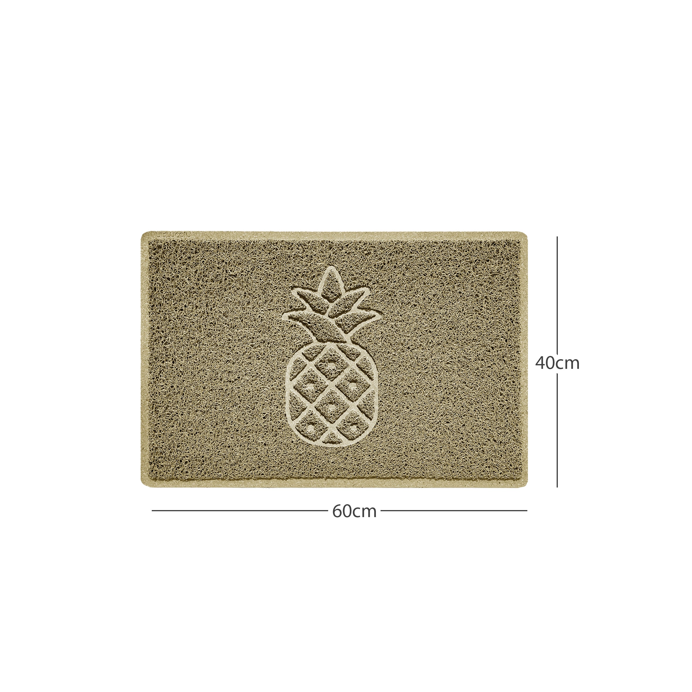 Embossed Pineapple Grey Spaghetti Door Mat - Image 31