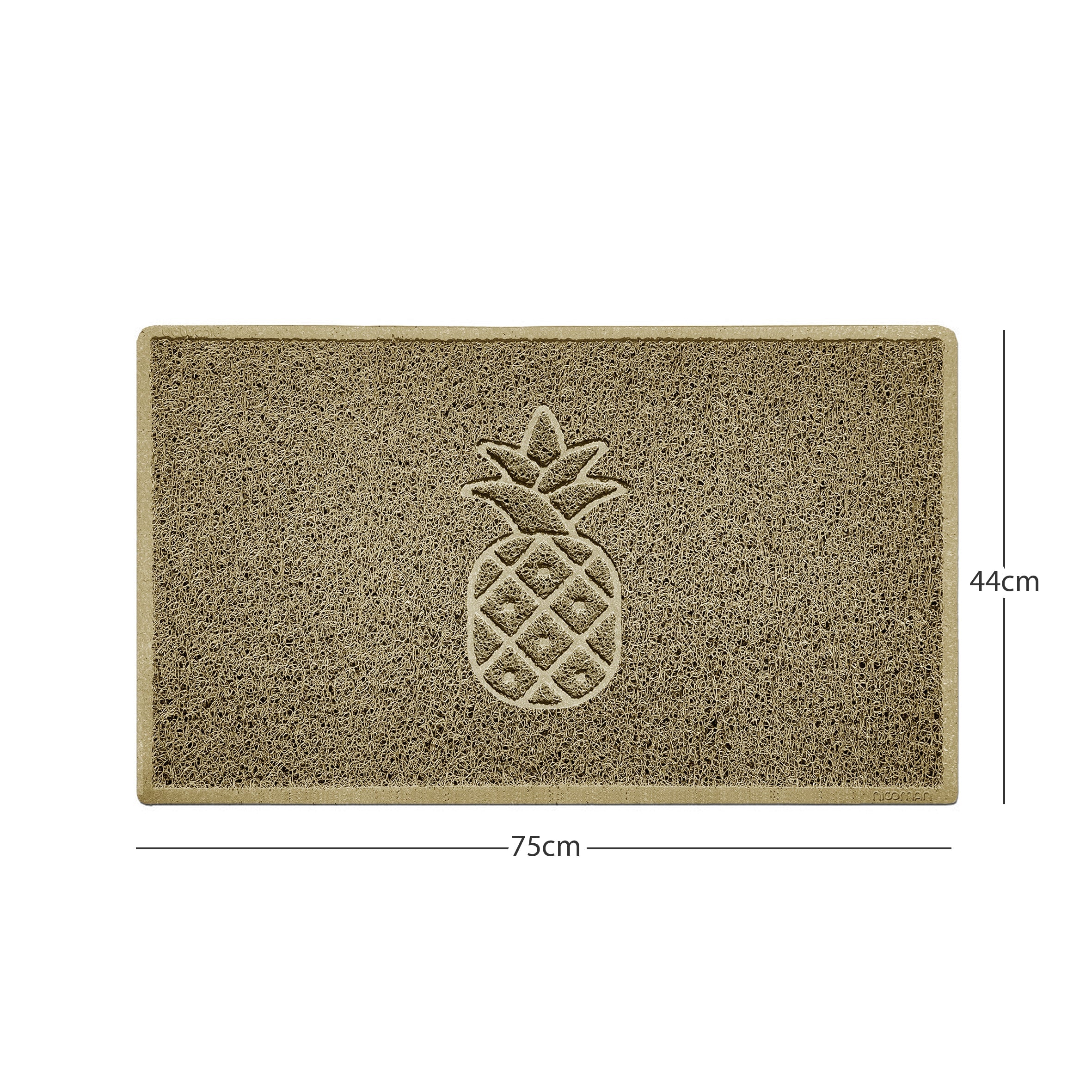 Embossed Pineapple Grey Spaghetti Door Mat - Image 32