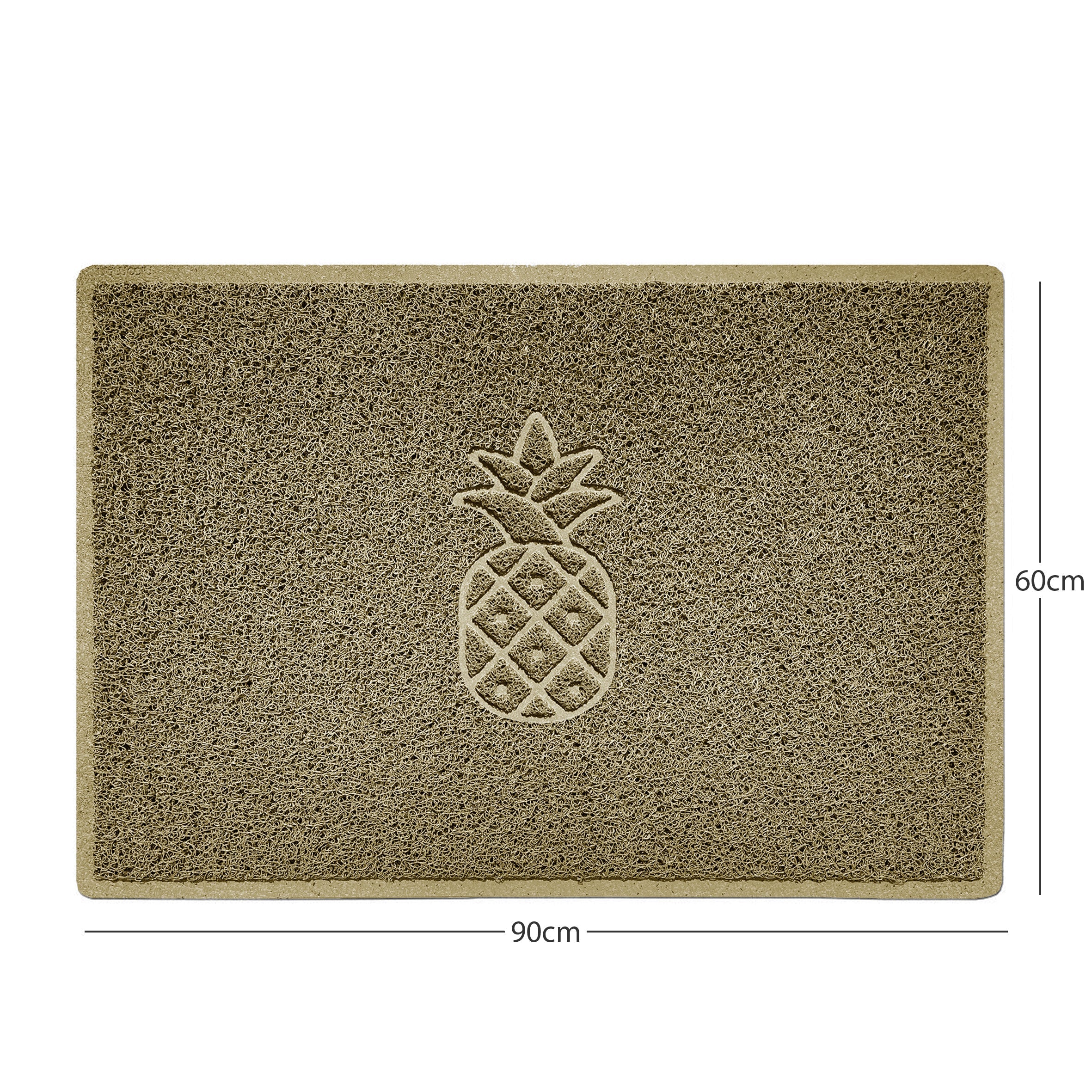 Embossed Pineapple Grey Spaghetti Door Mat - Image 33