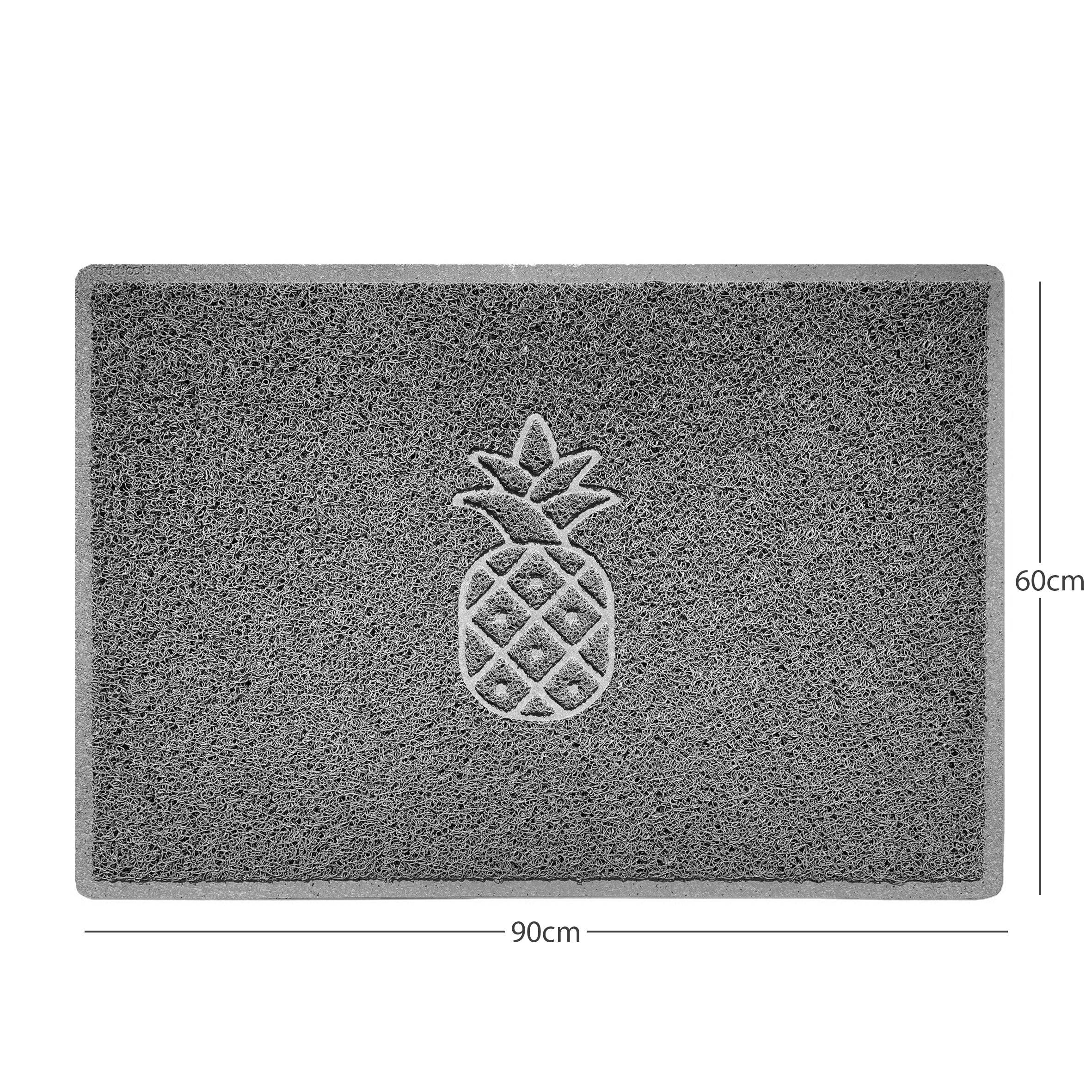 Embossed Pineapple Grey Spaghetti Door Mat - Image 4