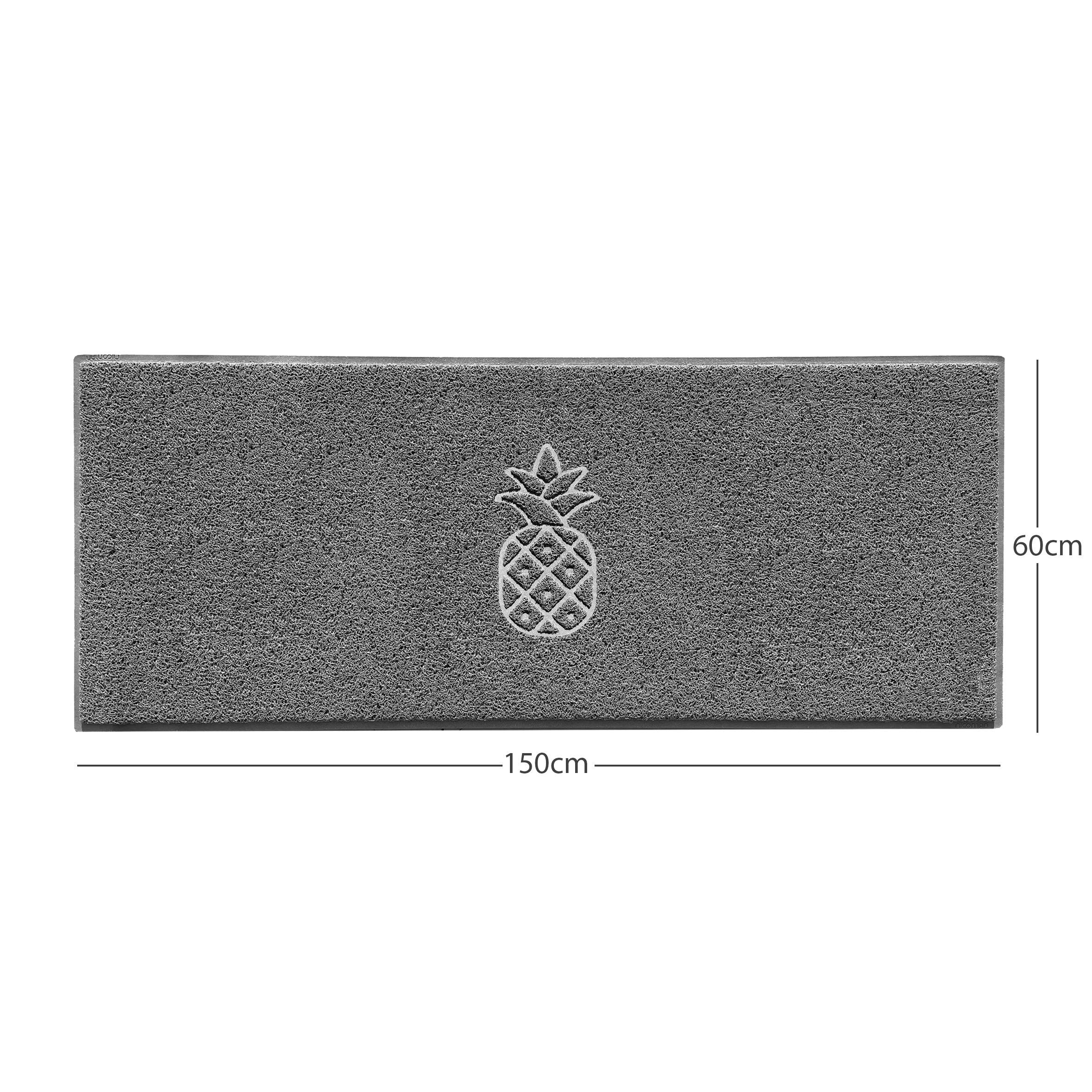 Embossed Pineapple Grey Spaghetti Door Mat - Image 5