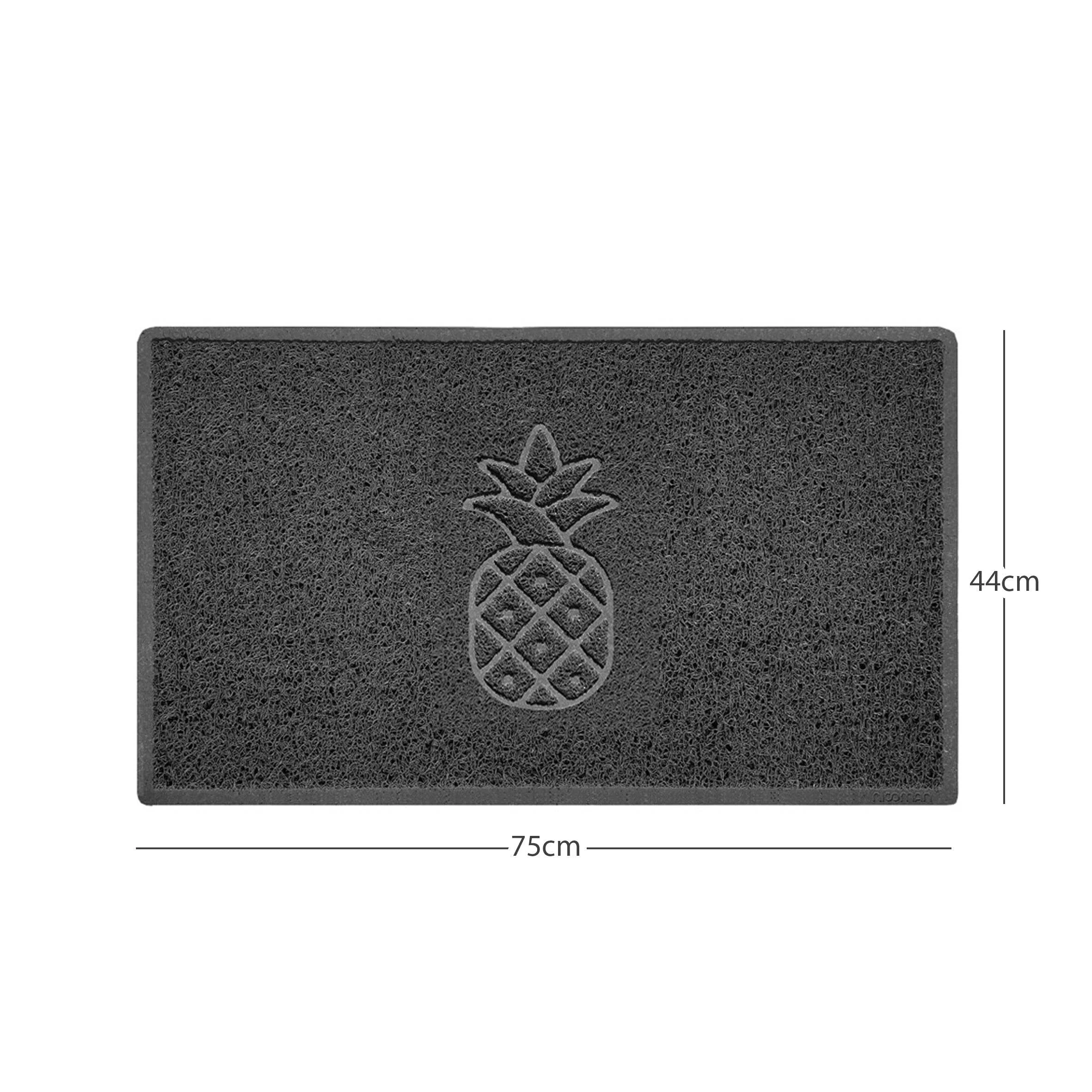 Embossed Pineapple Grey Spaghetti Door Mat - Image 7