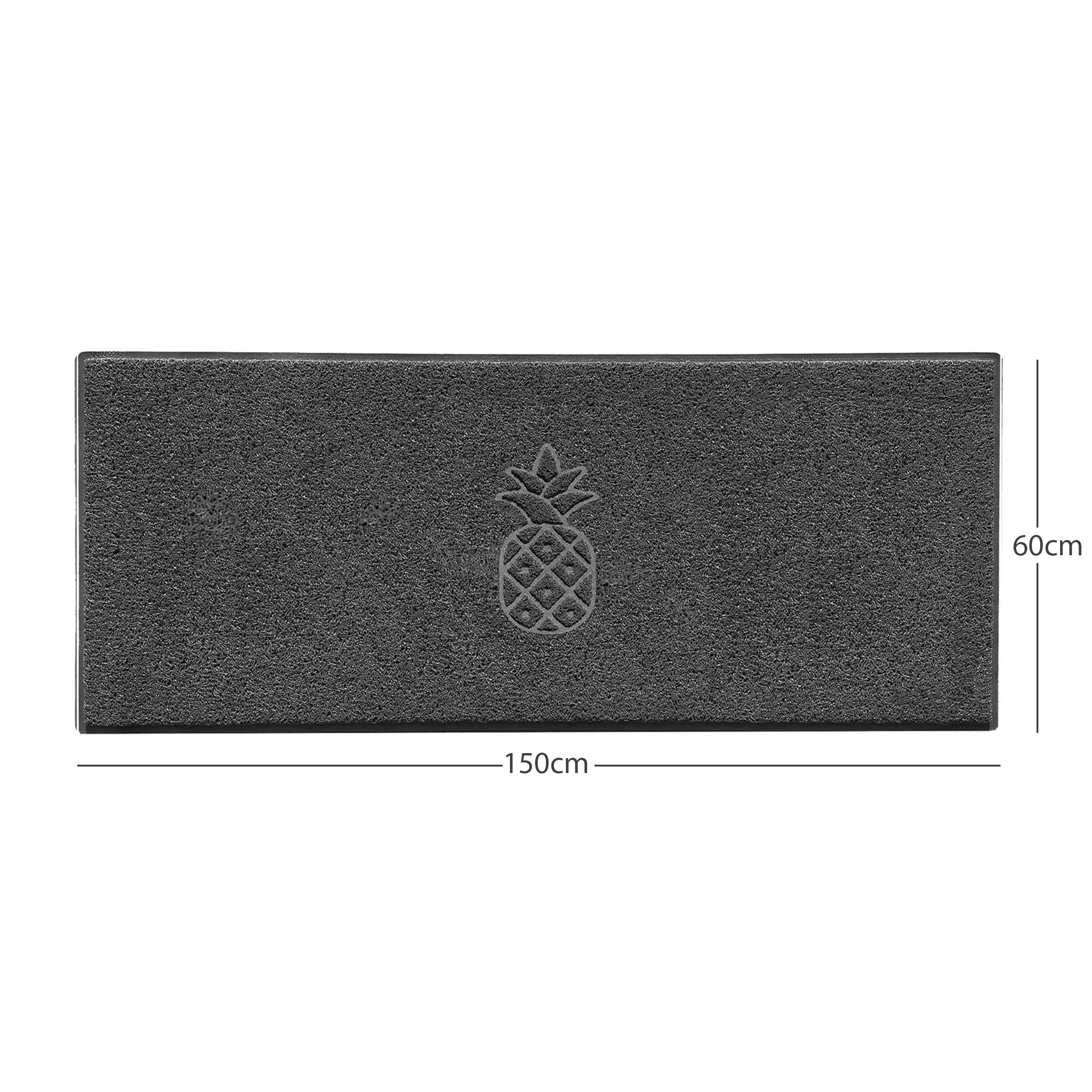 Embossed Pineapple Grey Spaghetti Door Mat - Image 9