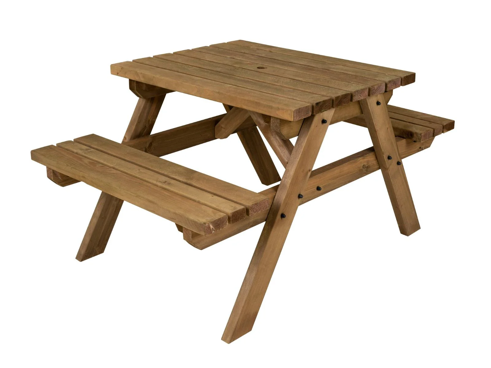 Fortem Pub Style Picnic Table and Benches Set - Rustic Finish - Image 6
