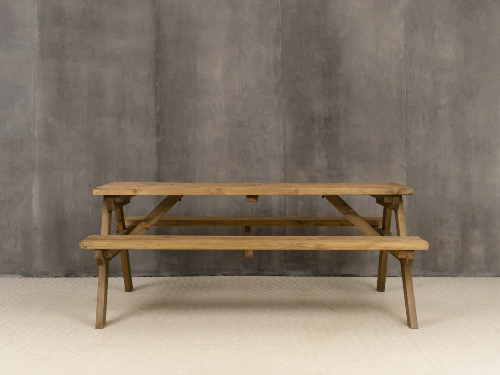 Fortem Pub Style Picnic Table and Benches Set - Rustic Finish - Image 8