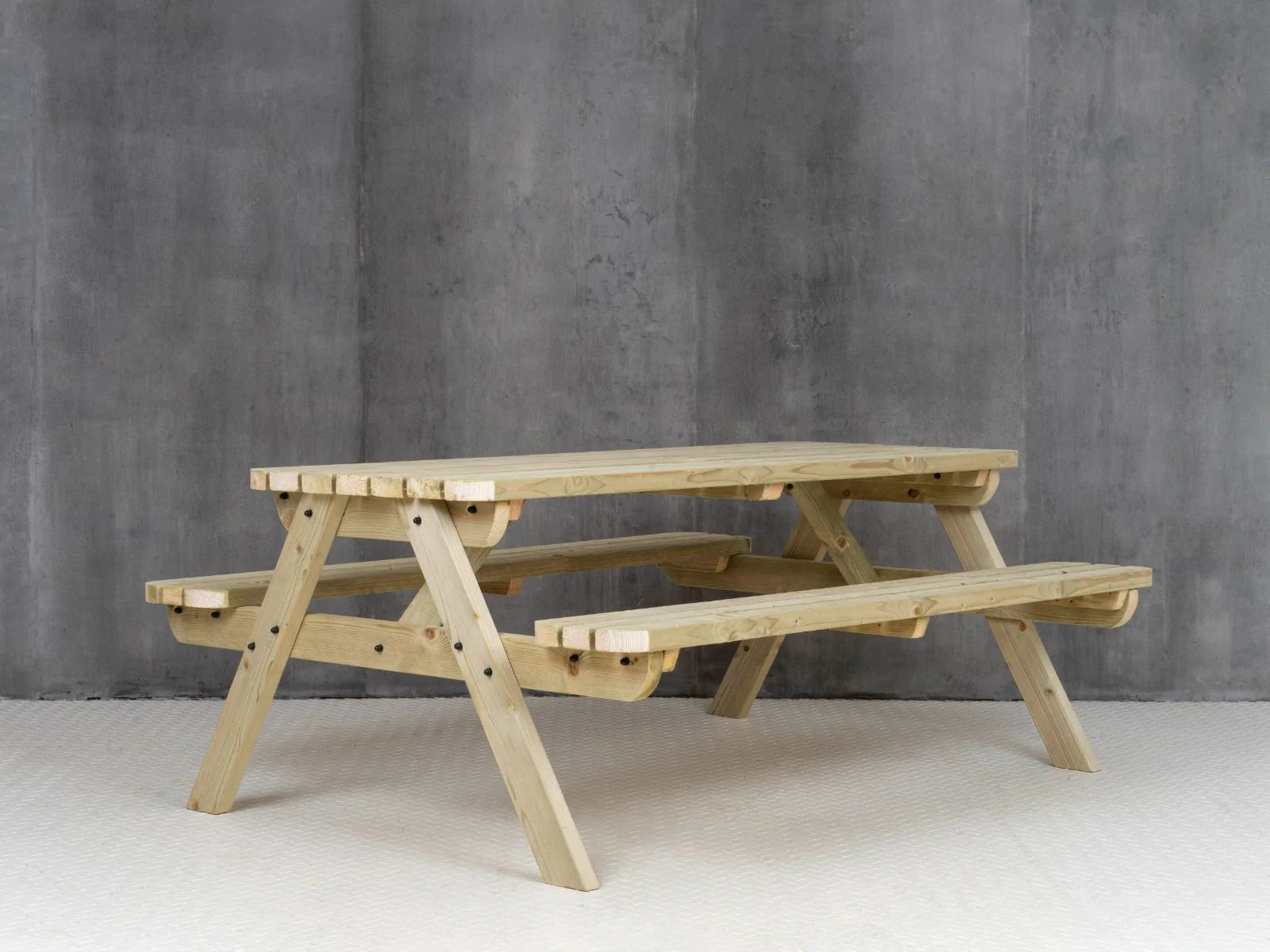 Fortem Rounded Pub Style Picnic Table Benches Set - Image 10