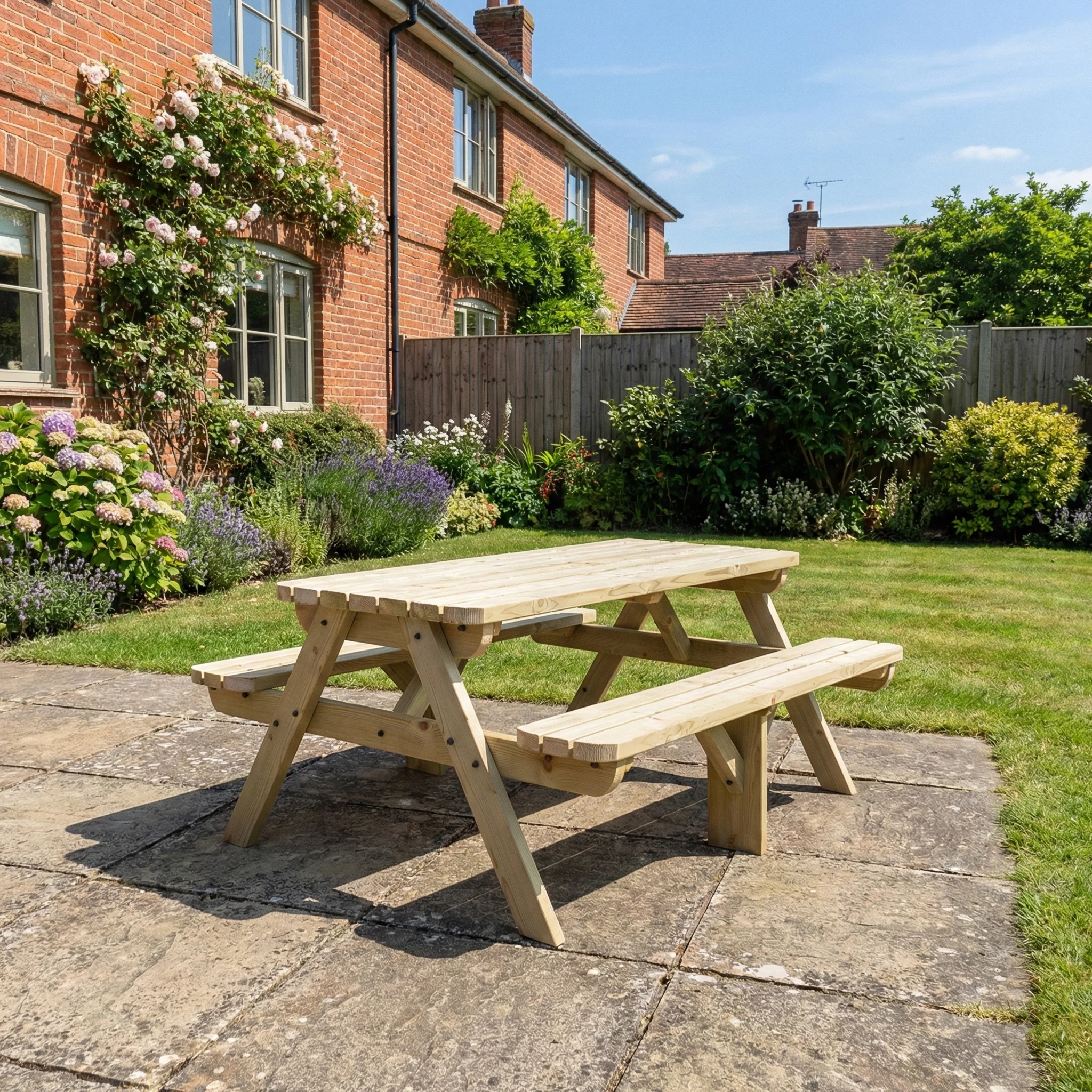 Fortem Rounded Pub Style Picnic Table Benches Set - Image 3