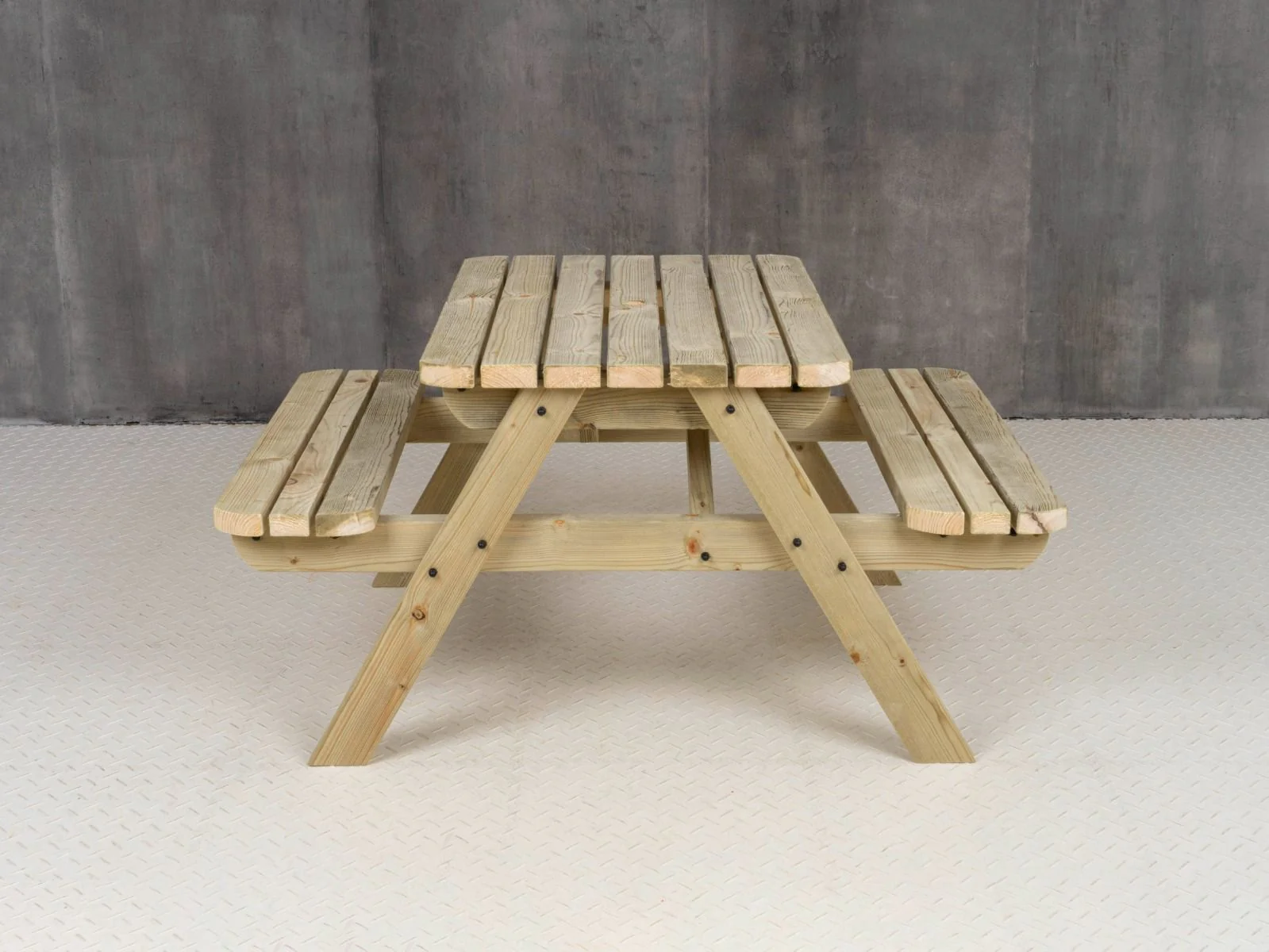 Fortem Rounded Pub Style Picnic Table Benches Set - Image 8