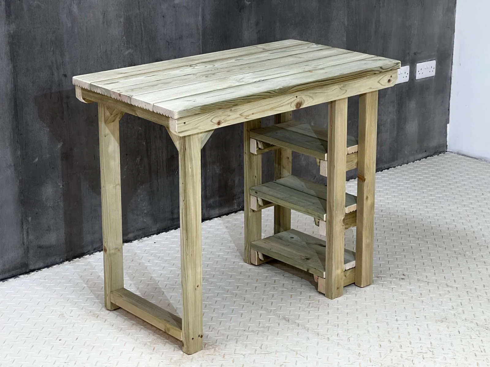 Garden potting table, multi purpose workbench (106cm + 2x chairs) - Image 5