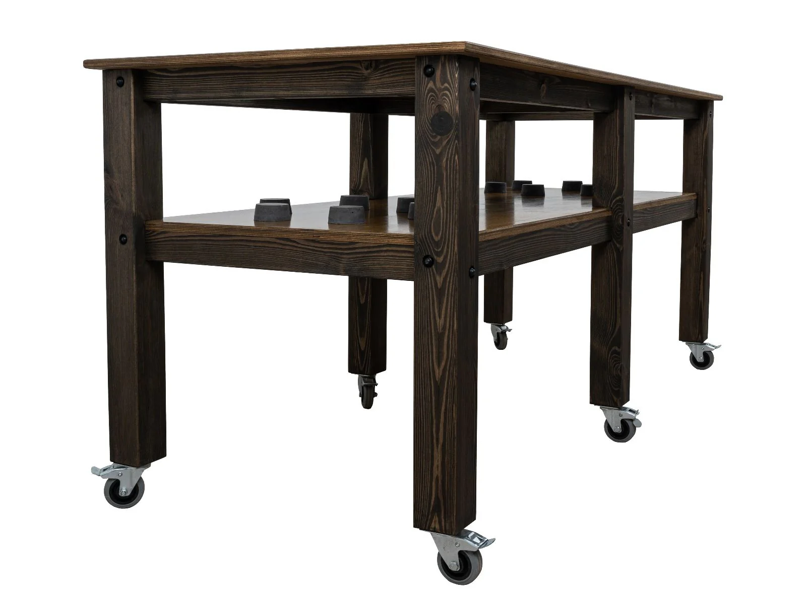 "Grill Table Fits All" BBQ Kitchen Space for Dual Kamado Ceramic Smokers - Image 5