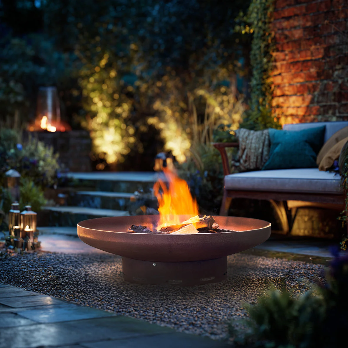 Heavy-Duty Pre-Rusted Metal Corten Steel Round Firepit - Image 11