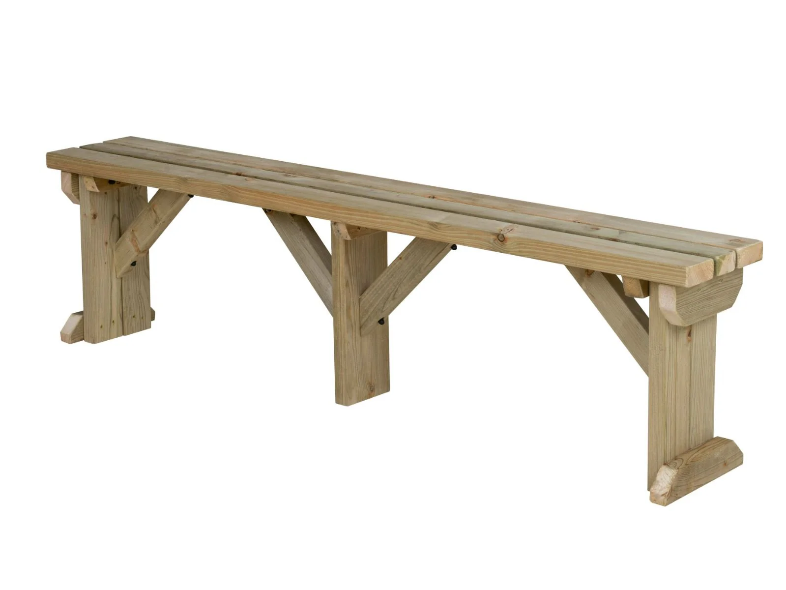 Hollies Wooden Garden Bench, Outdoor Fence Seat - Image 14