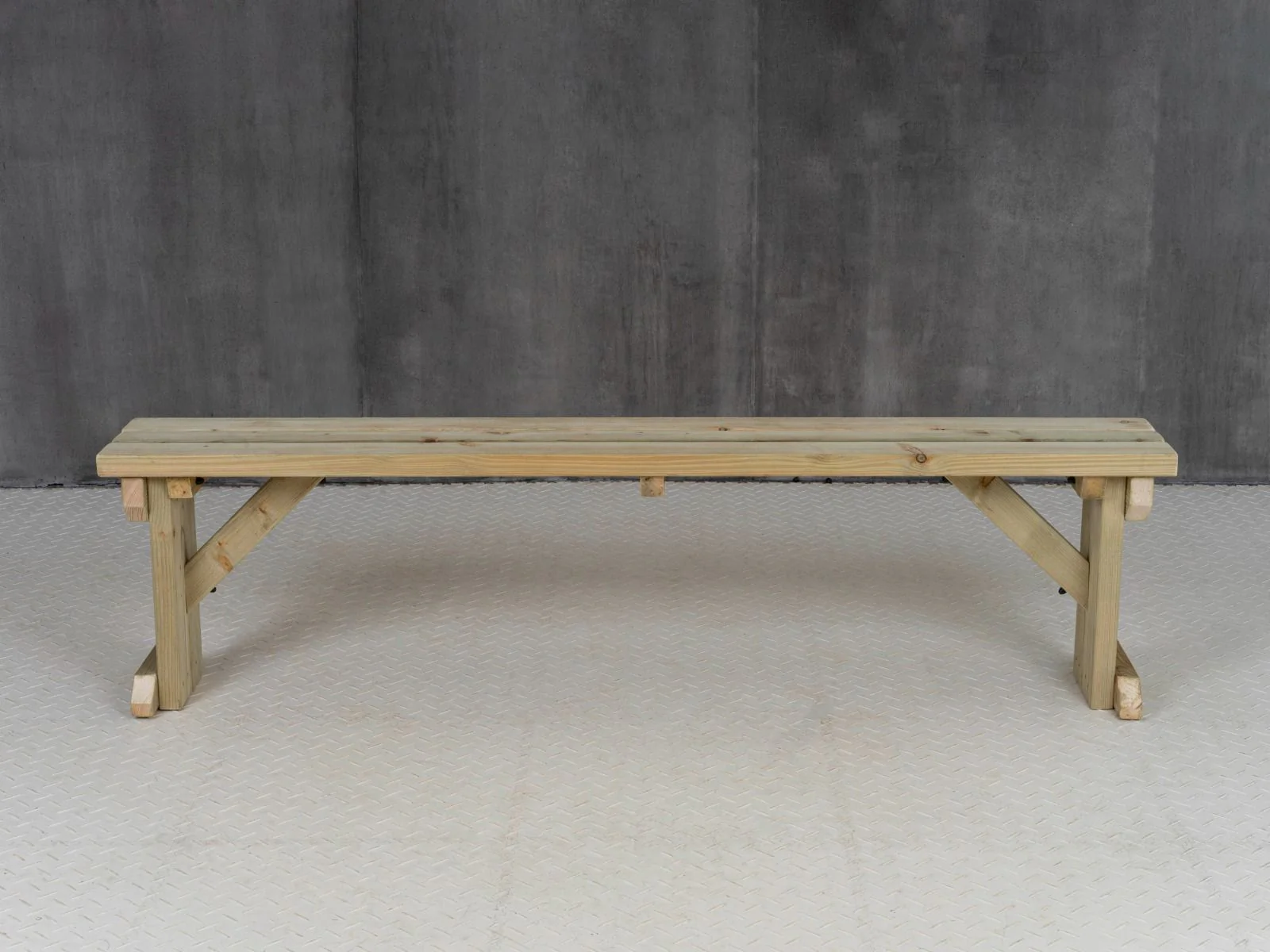 Hollies Wooden Garden Bench, Outdoor Fence Seat - Image 6