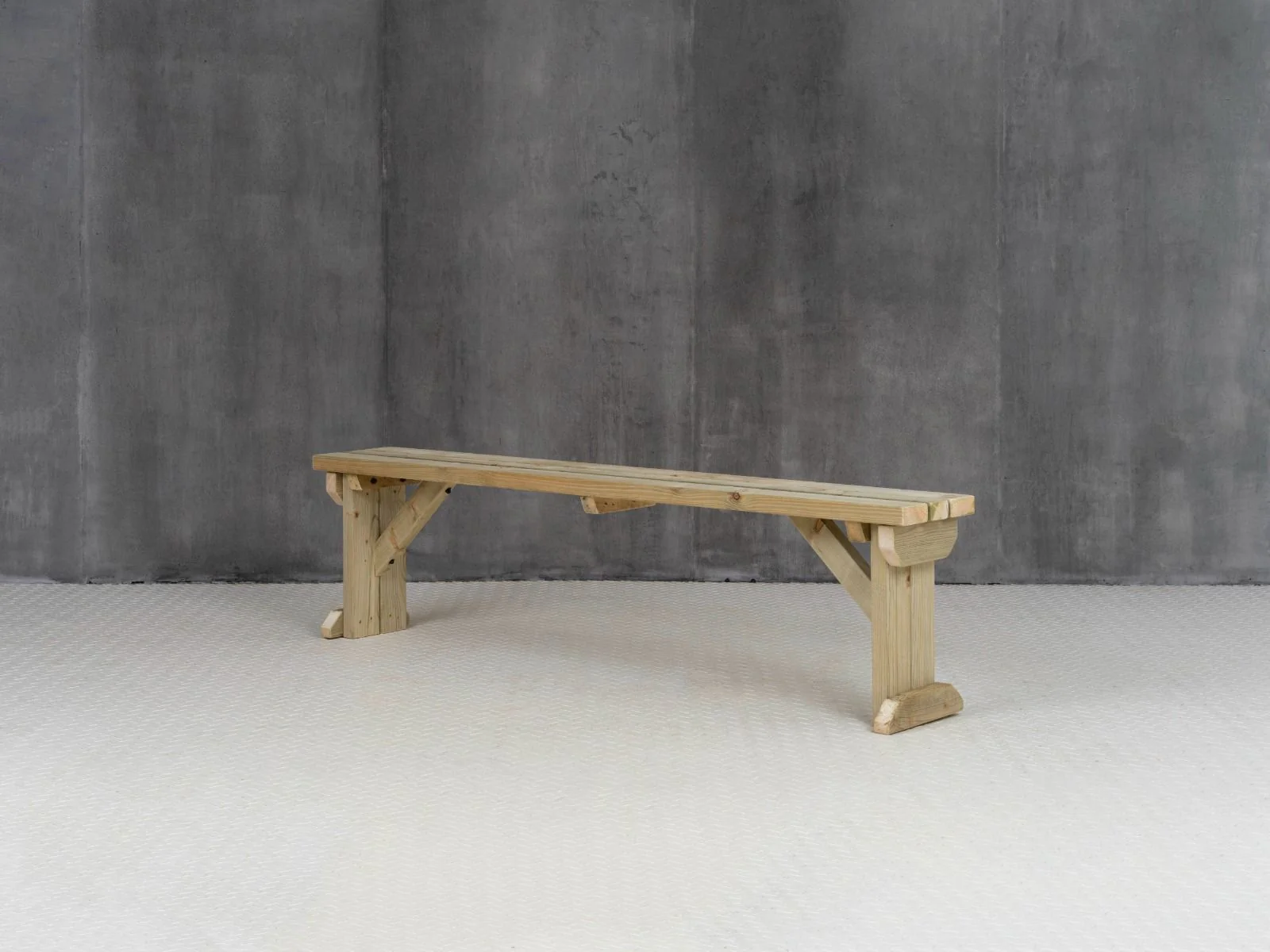 Hollies Wooden Garden Bench, Outdoor Fence Seat - Image 7