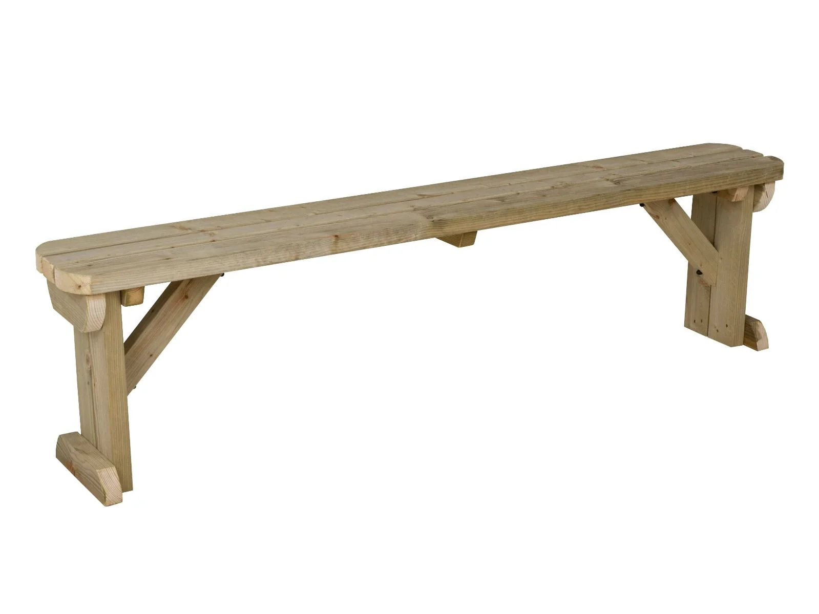 Hollies Wooden Garden Rounded Bench, Outdoor Fence Seat - Image 5