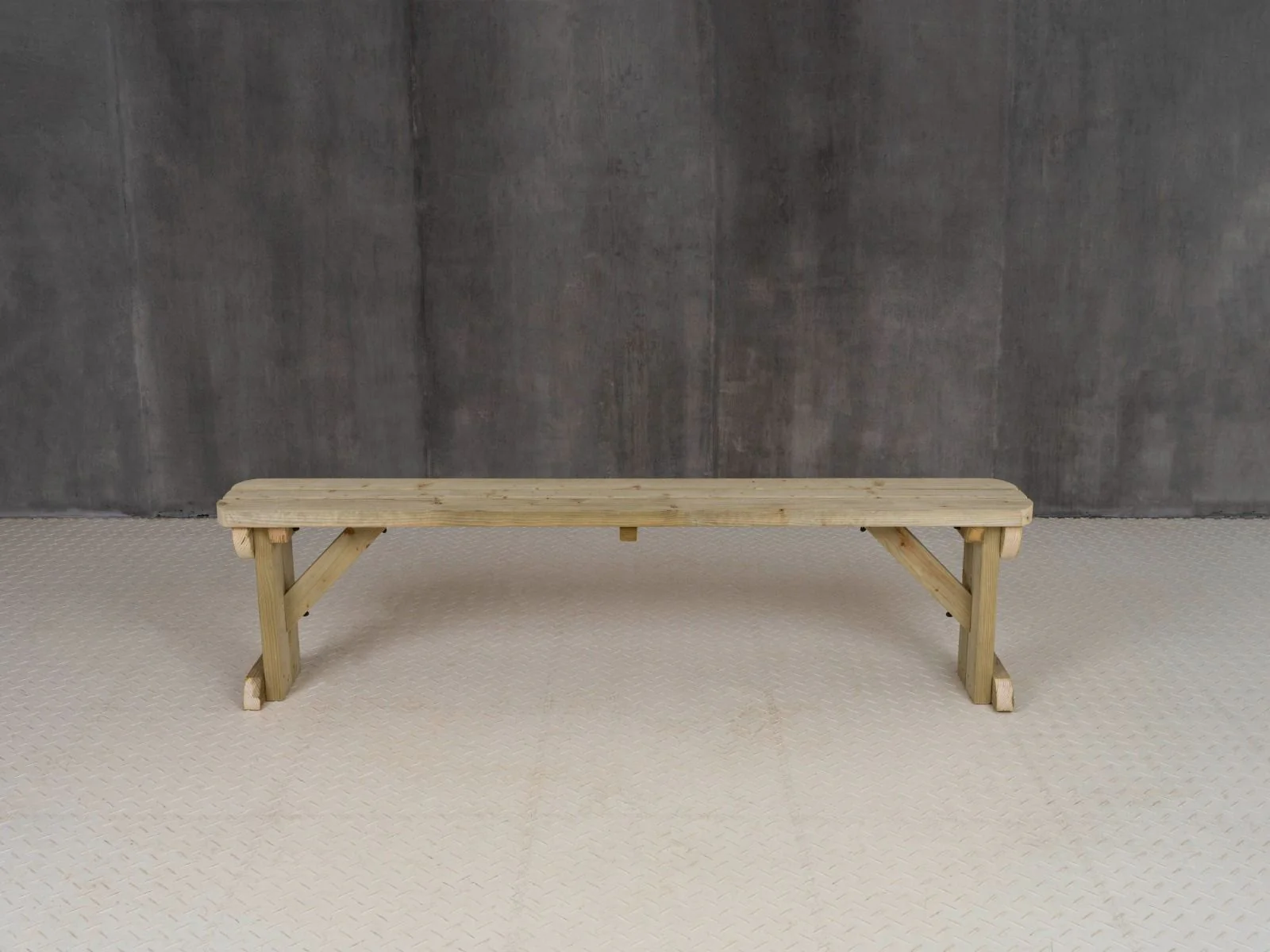 Hollies Wooden Garden Rounded Bench, Outdoor Fence Seat - Image 7