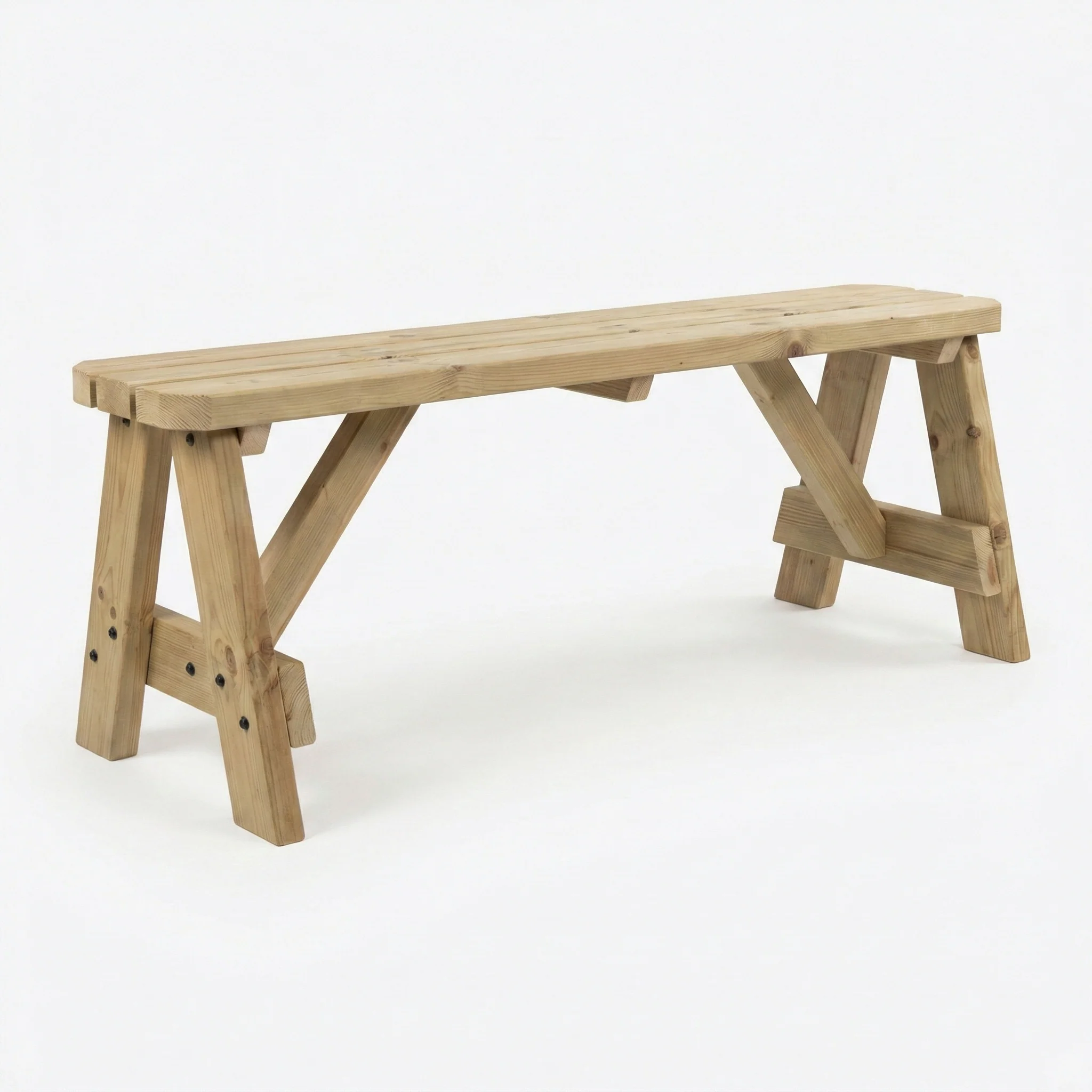 Victoria Wooden Garden Rounded Bench, Outdoor Fence Seat - Image 3