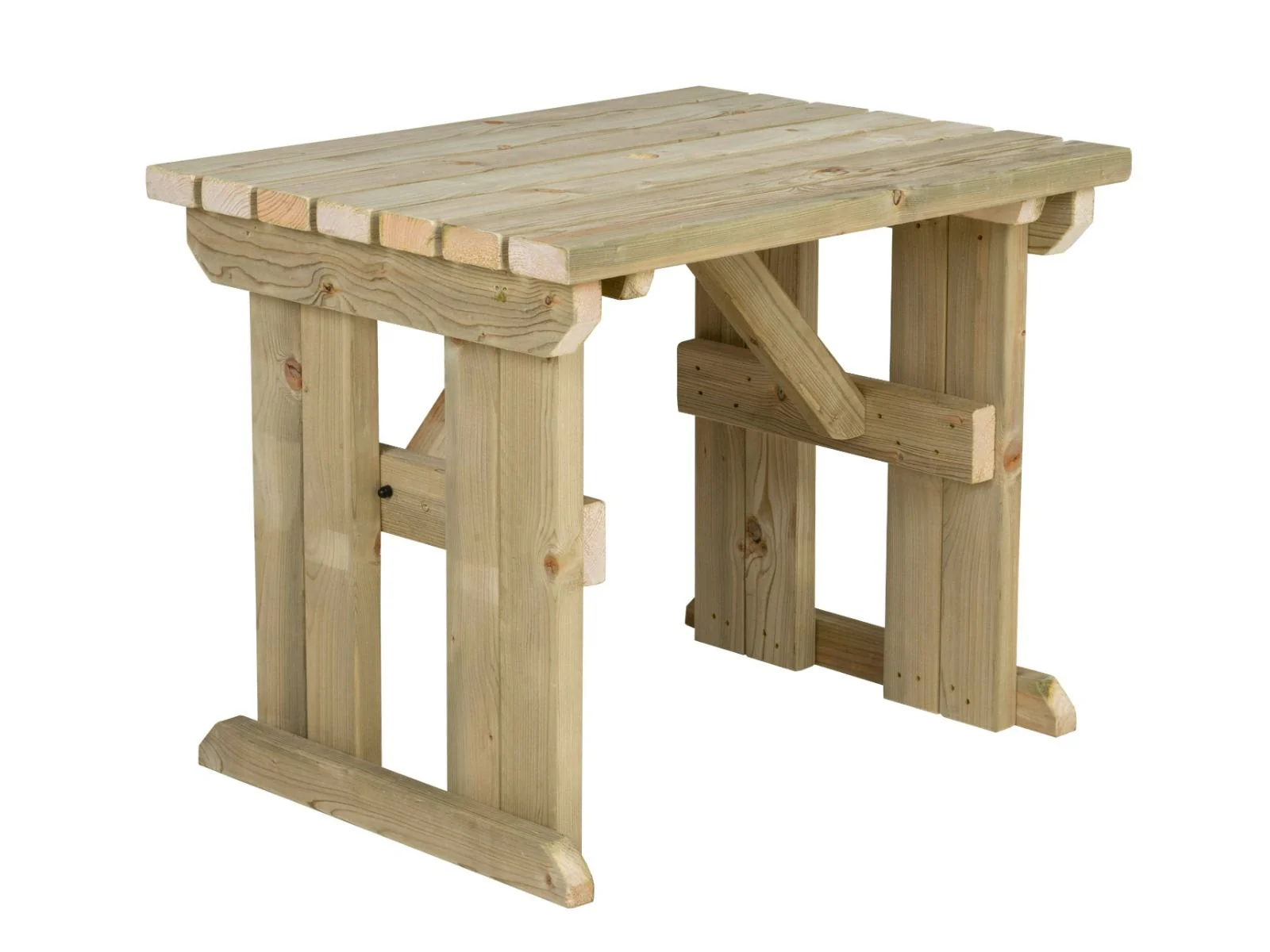 Hollies Wooden Garden Table, Outdoor Picnic Dining Desk - Image 5