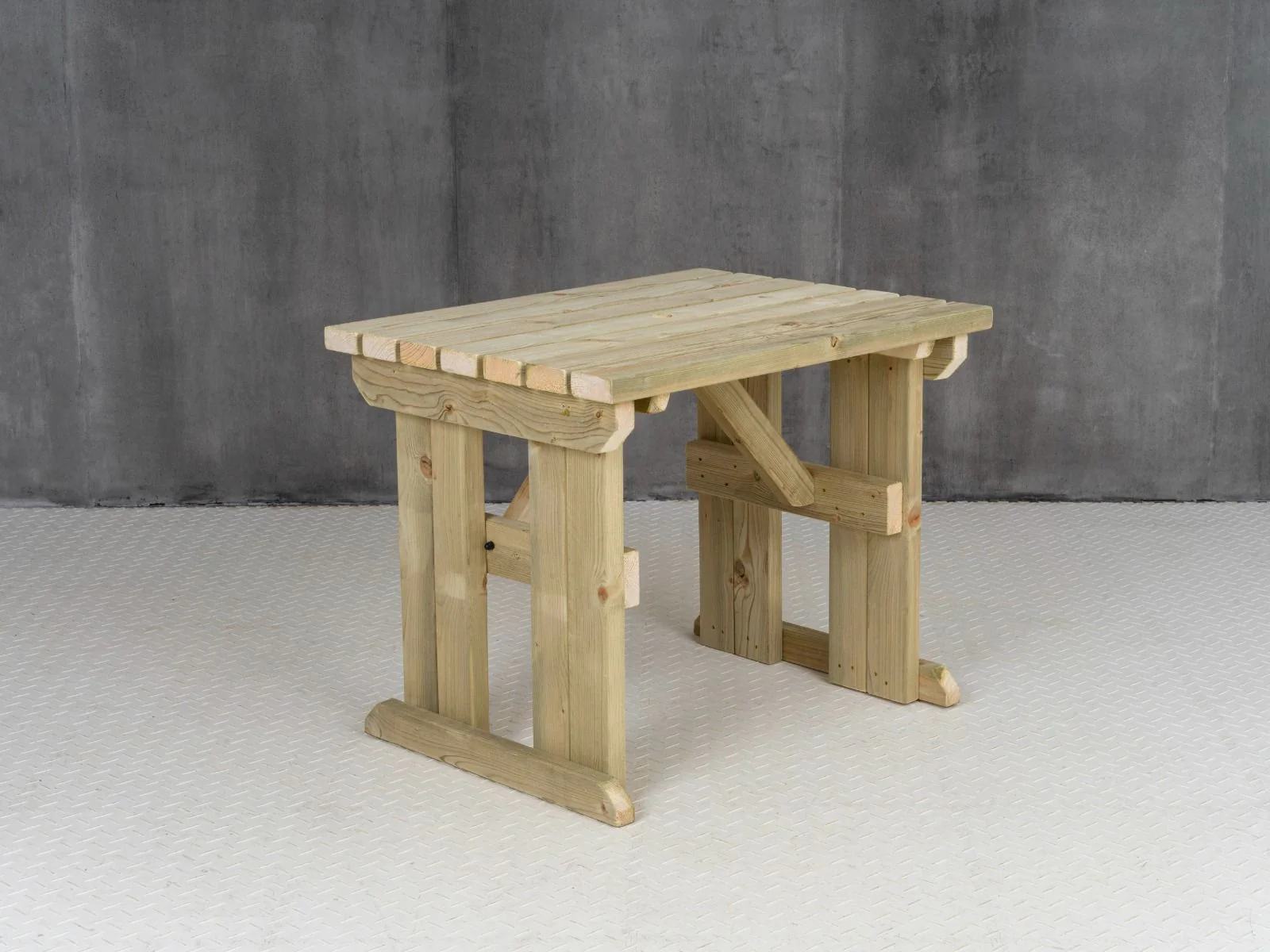 Hollies Wooden Garden Table, Outdoor Picnic Dining Desk - Image 7