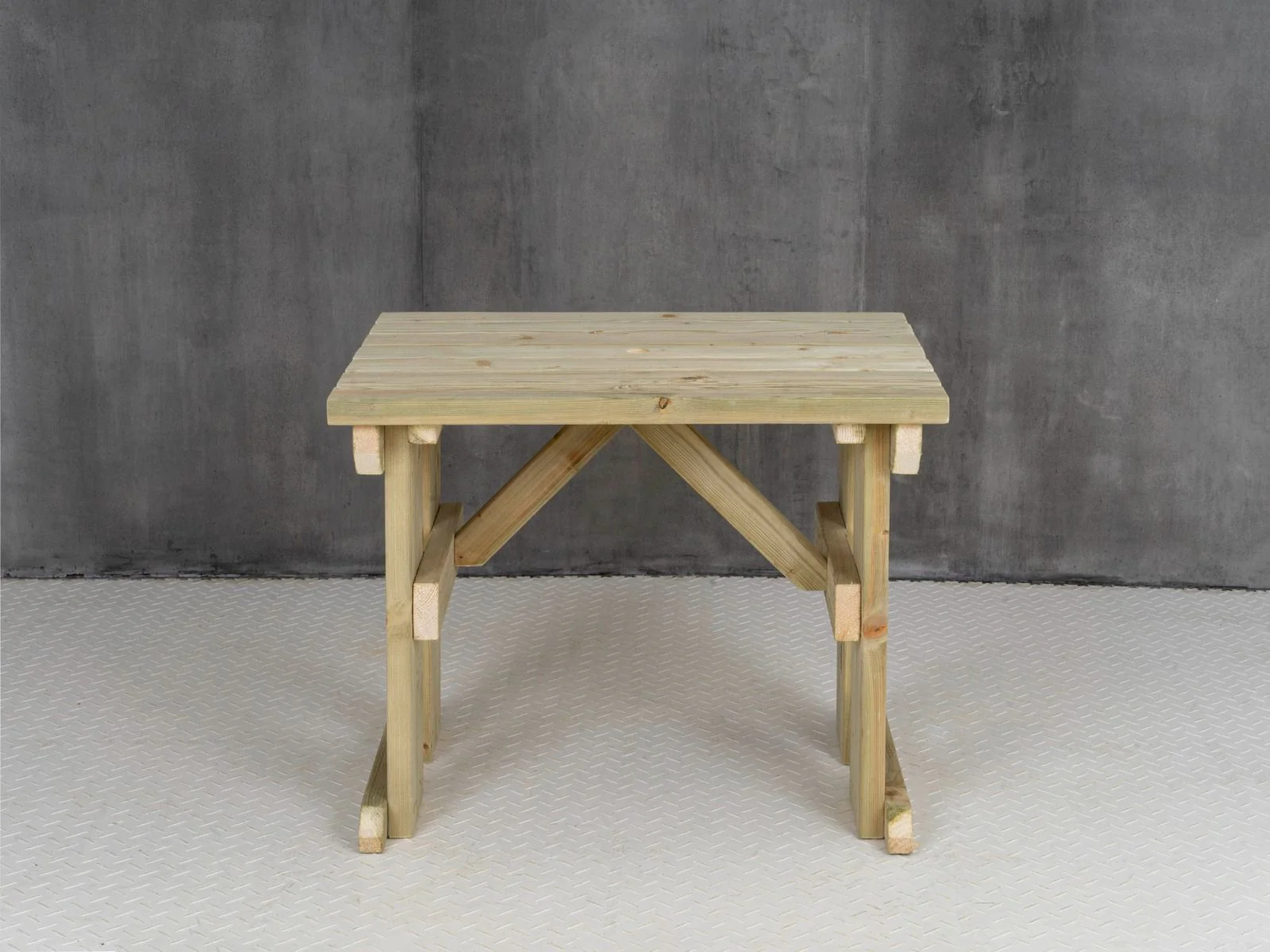 Hollies Wooden Garden Table, Outdoor Picnic Dining Desk - Image 9