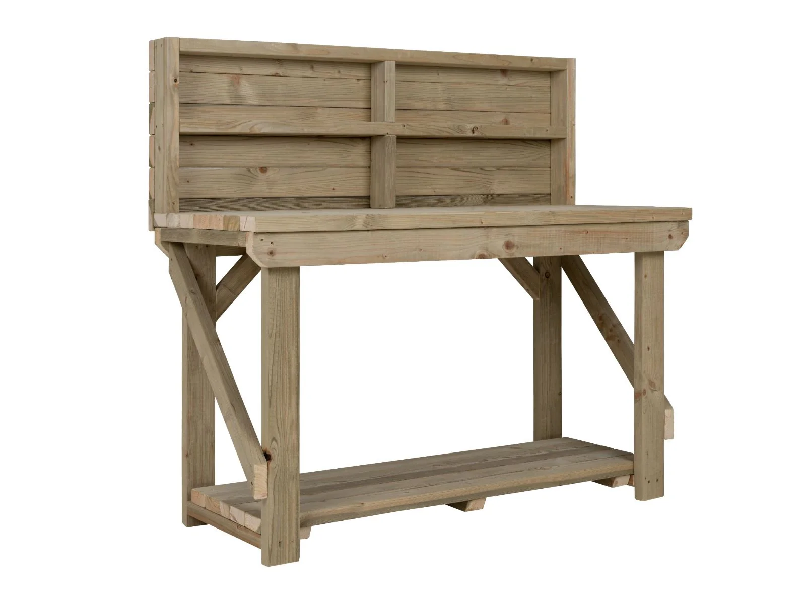 Indoor/outdoor workbench, pressure treated bench with back panel - Image 10