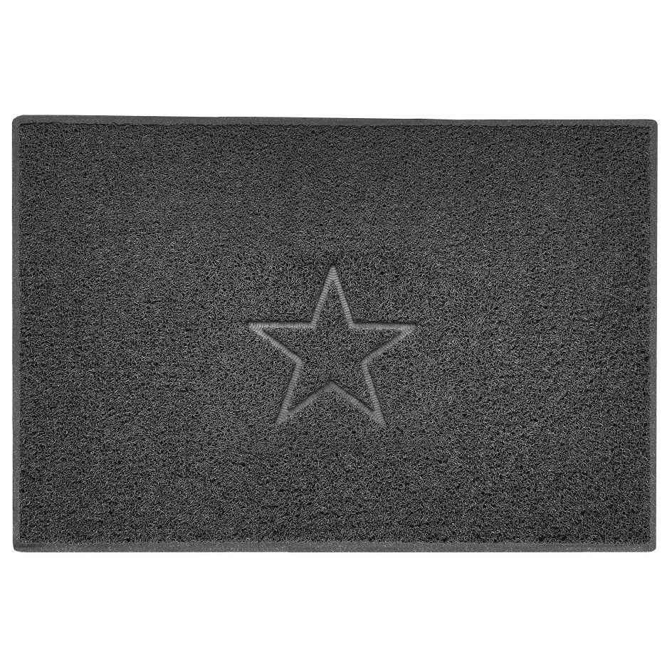 Indoor Spaghetti Door Mat Embossed Star - Dark Grey - Image 3