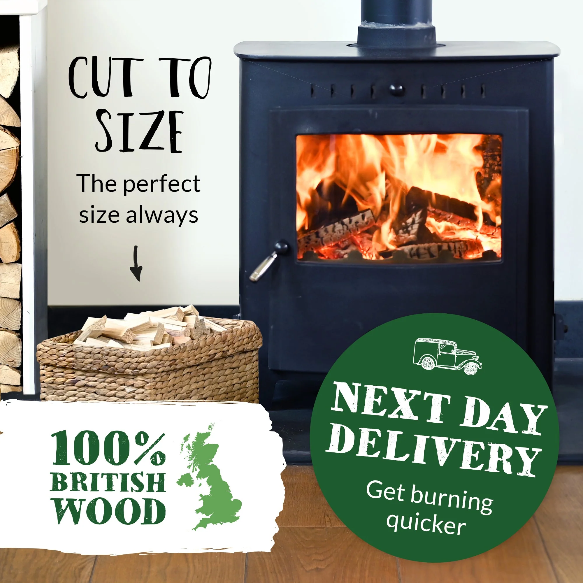 Kindling. Sustainable Kiln Dried Natural British Kindling - Image 3