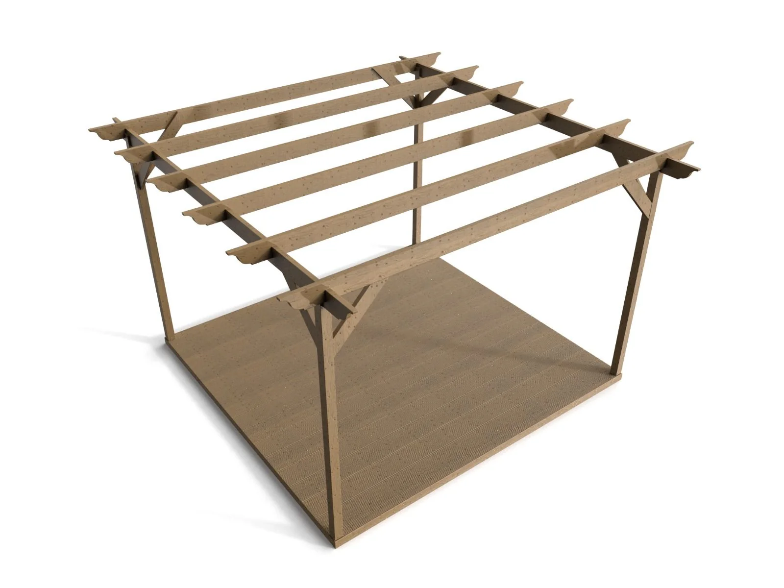 Longhorn Wooden Pergola and Decking Kit - Image 7