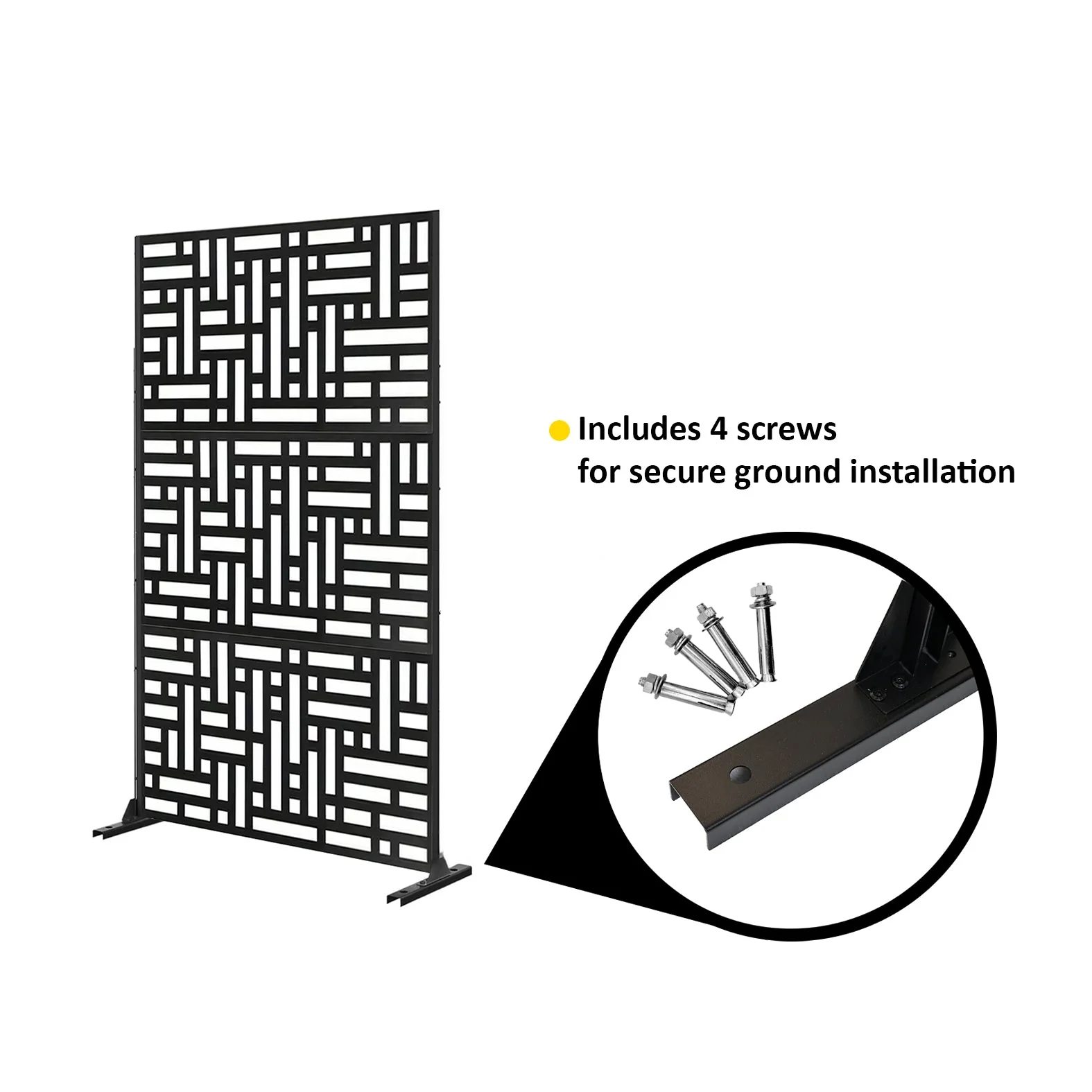 Metal Indoor/Outdoor Privacy Screen 90cm x 180cm - Maze - Image 4