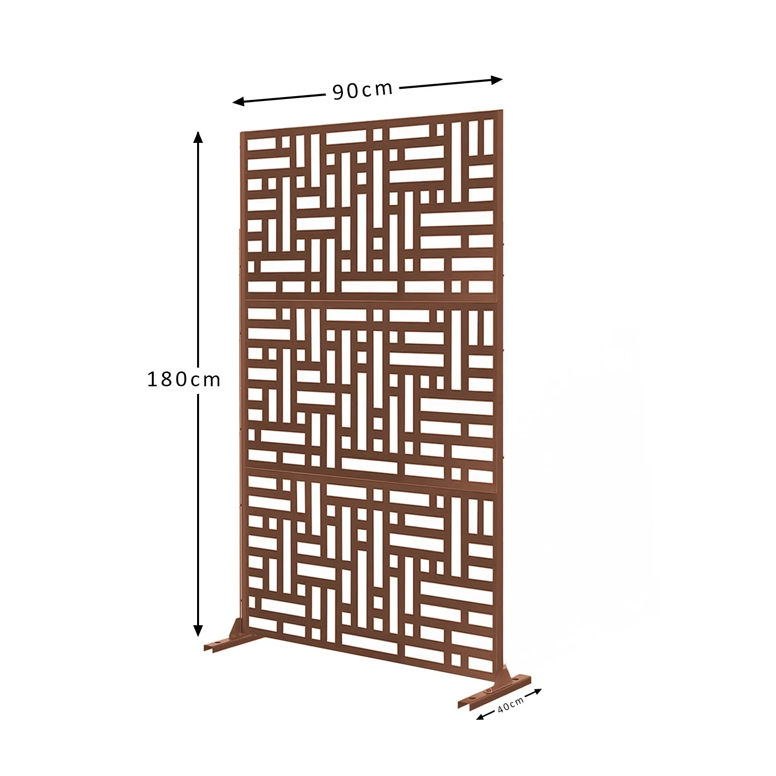 Metal Indoor/Outdoor Privacy Screen 90cm x 180cm - Maze - Image 9