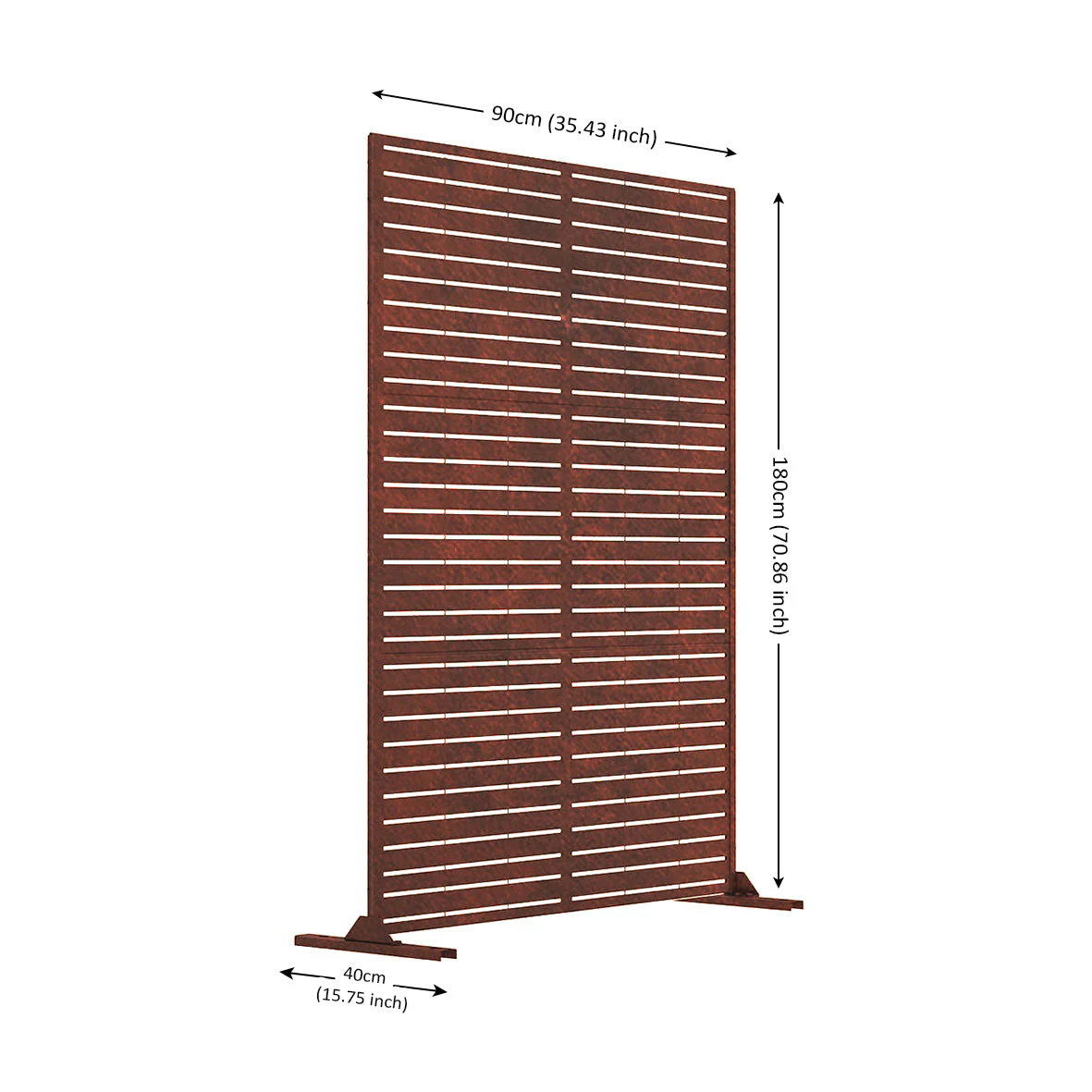 Metal Indoor/Outdoor Privacy Screen 90cm x 180cm - Slats - Image 11