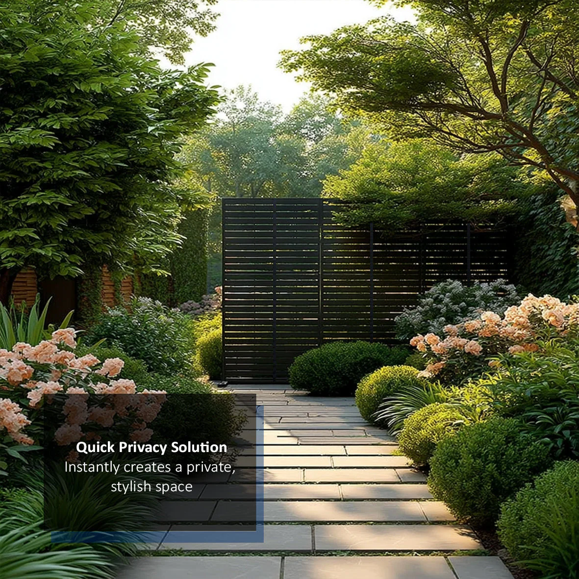 Metal Indoor/Outdoor Privacy Screen 90cm x 180cm - Slats - Image 9