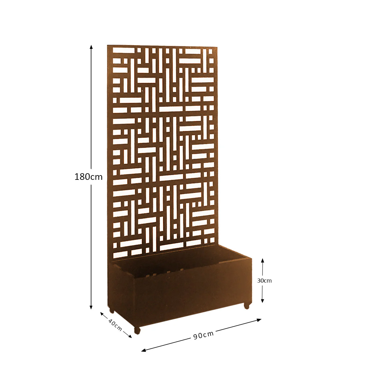 Metal Indoor/Outdoor Privacy Screen with Plant Pot - 90cm x 180cm - Image 12