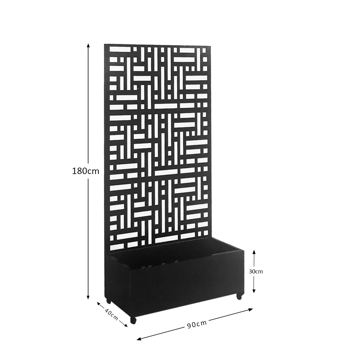 Metal Indoor/Outdoor Privacy Screen with Plant Pot - 90cm x 180cm - Image 3