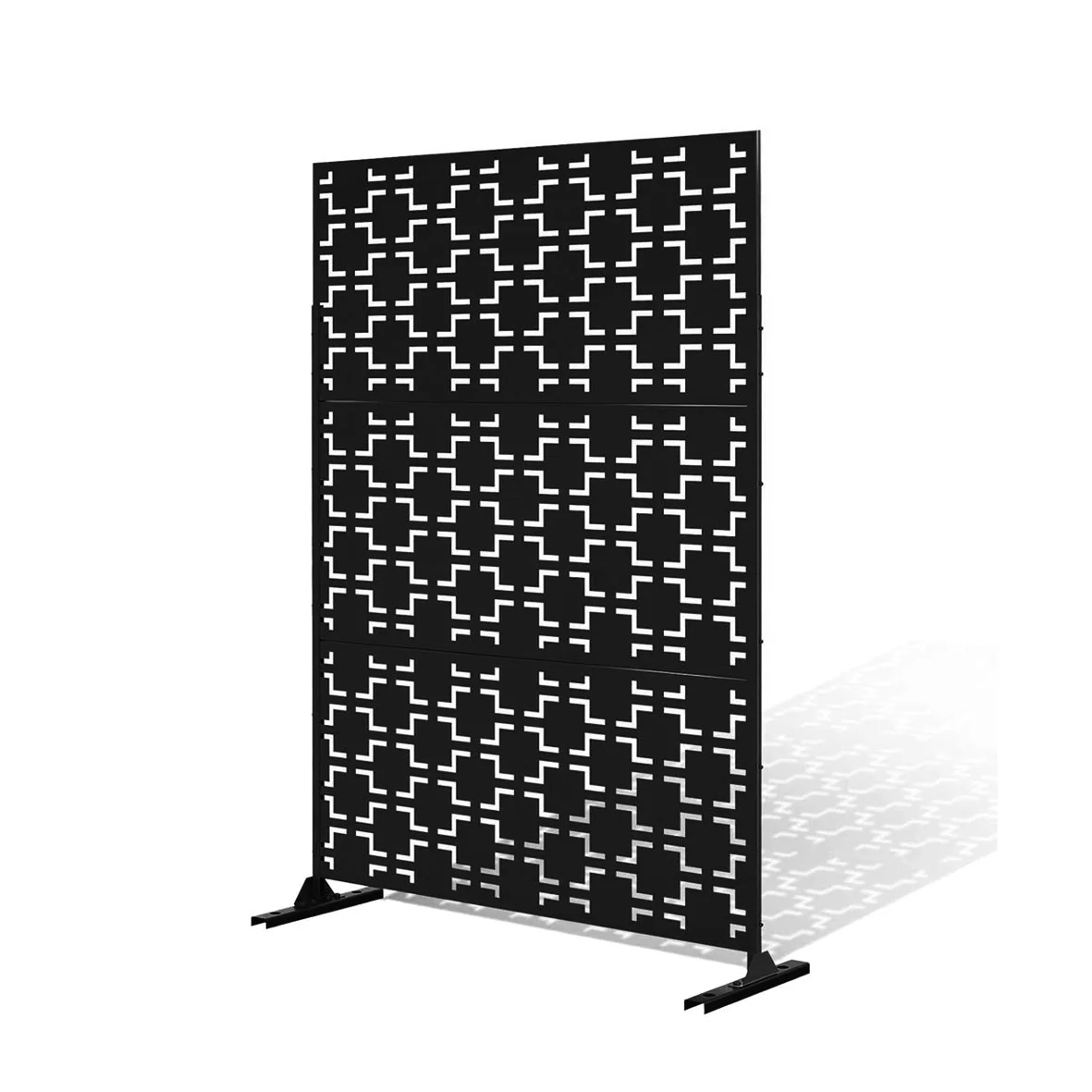 Metal Indoor/Outdoor Privacy Screen with Stand 120cm x 180cm - Squares - Image 13