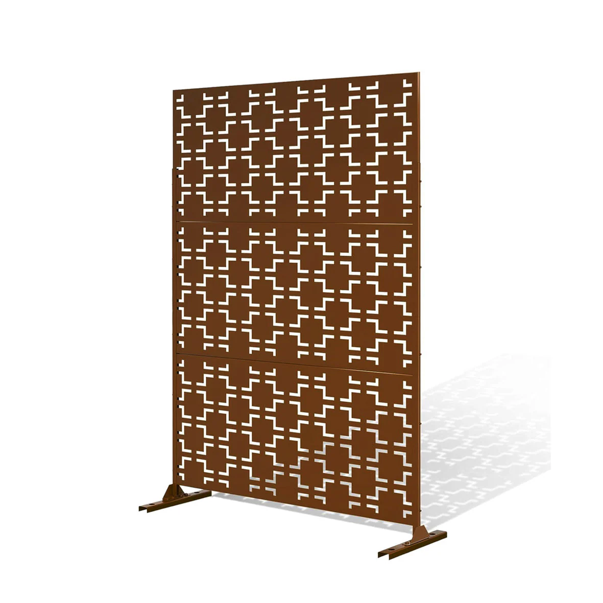 Metal Indoor/Outdoor Privacy Screen with Stand 120cm x 180cm - Squares - Image 14