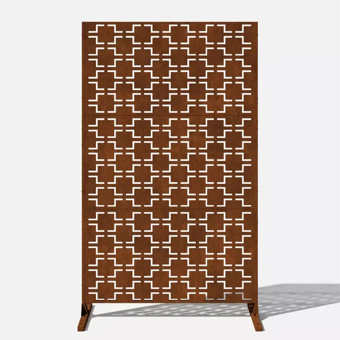 Metal Indoor/Outdoor Privacy Screen with Stand 120cm x 180cm - Squares - Image 8