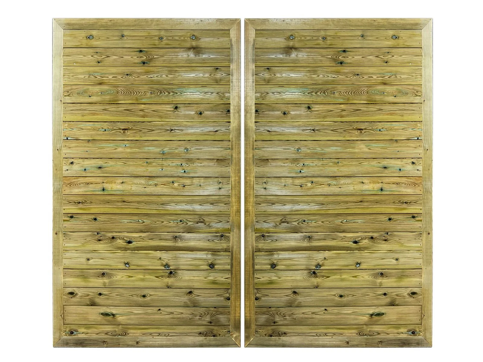 Pair Of Driveway Gates - Premium Horizontal Tongue And Groove - Height 150cm - Image 2